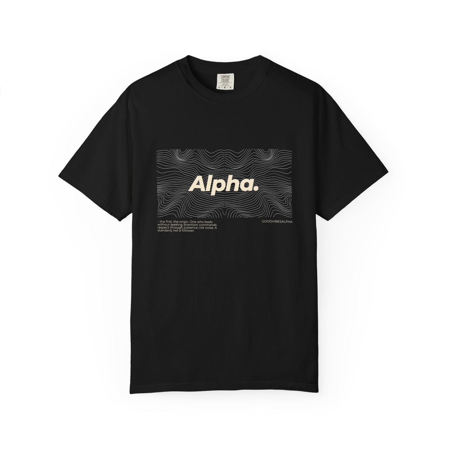 Alpha Waves (Ivory) Garment-Dyed T-Shirt – Streetwear-Inspired Casual Tee, Soft Fit, Everyday Outfit, Gift for Him or Her
