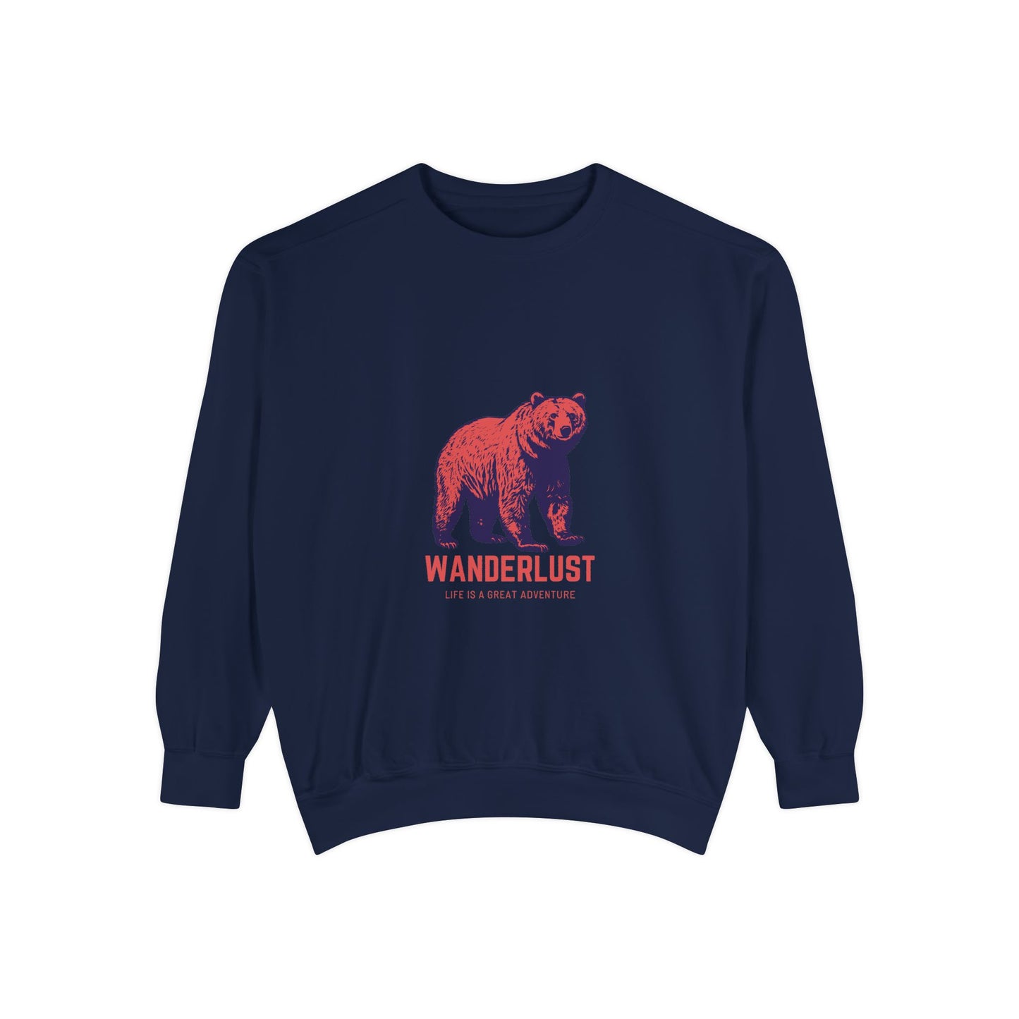 Wanderlust (Red) Unisex Heavyweight Sweatshirt , Soft, Warm & Durable for Everyday Comfort