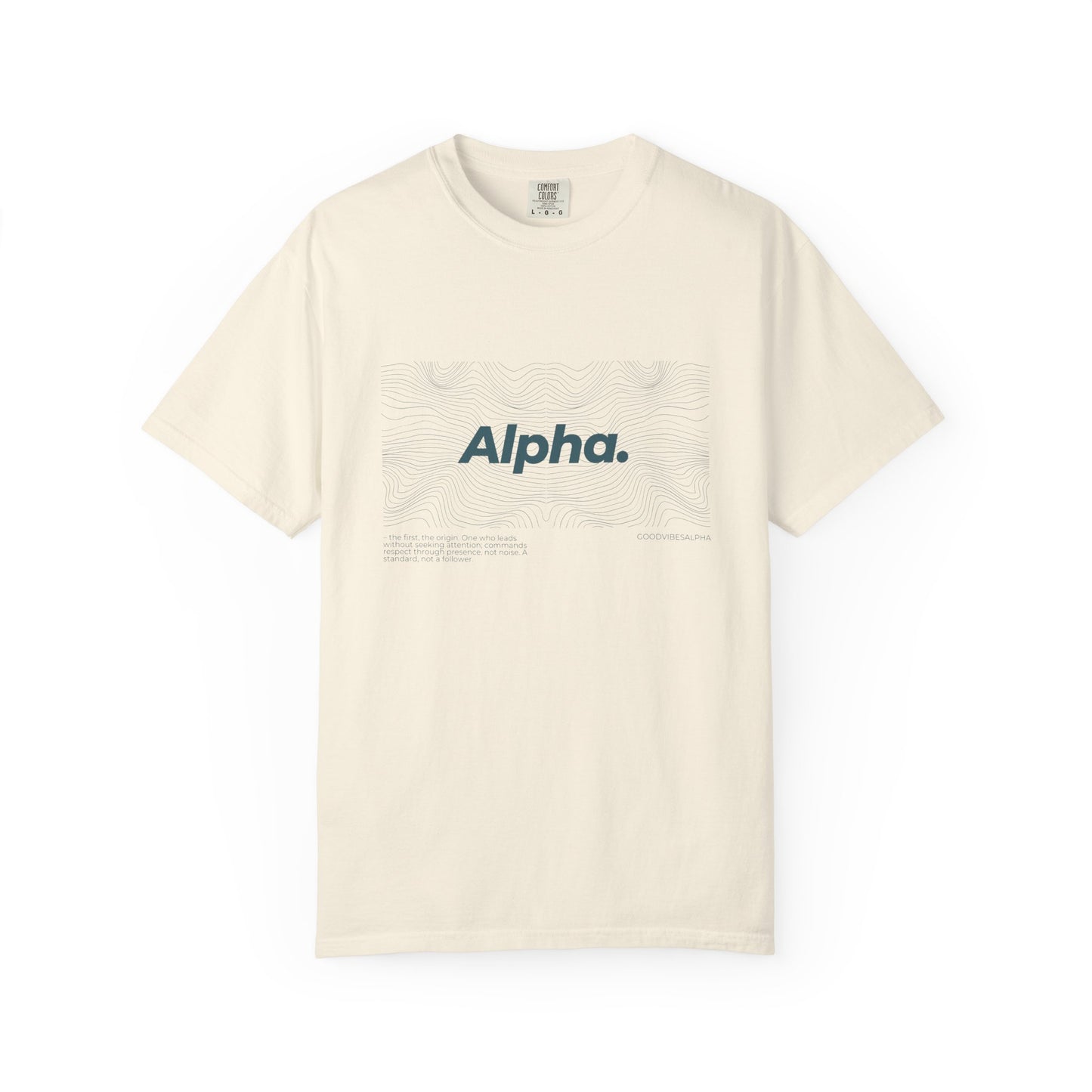 Alpha Waves Unisex Garment-Dyed T-Shirt – Streetwear-Inspired Casual Tee, Soft Fit, Everyday Outfit, Gift for Him or Her