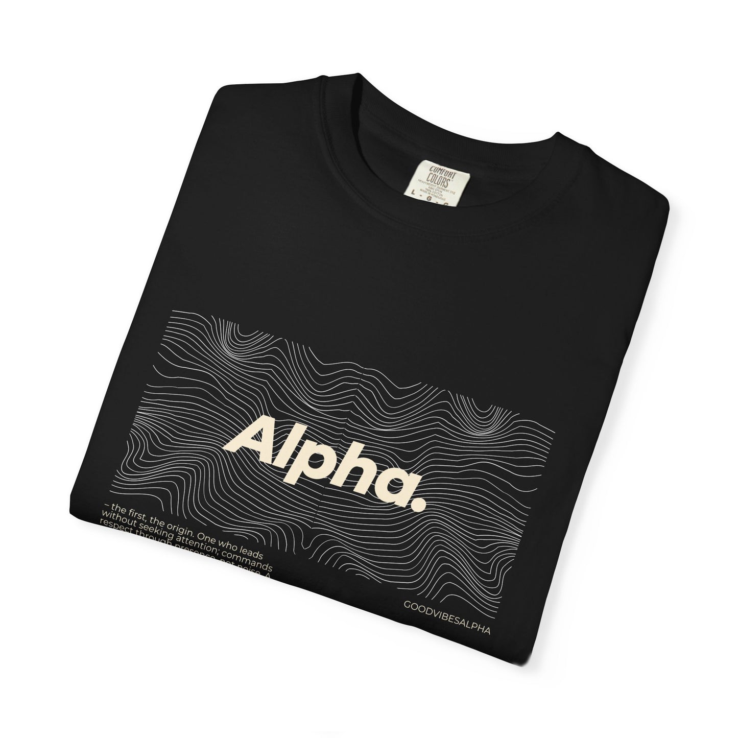 Alpha Waves (Ivory) Garment-Dyed T-Shirt – Streetwear-Inspired Casual Tee, Soft Fit, Everyday Outfit, Gift for Him or Her
