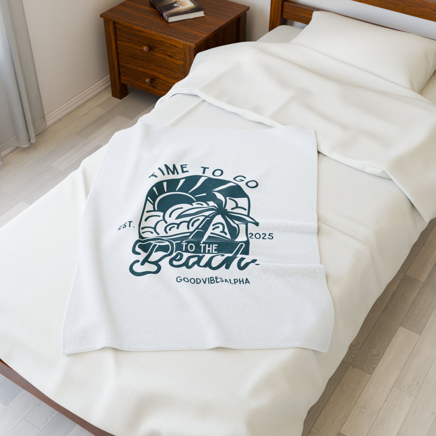 Beach Time Plush Blanket (TOW) | Cozy Home Decor, Relaxation Blanket