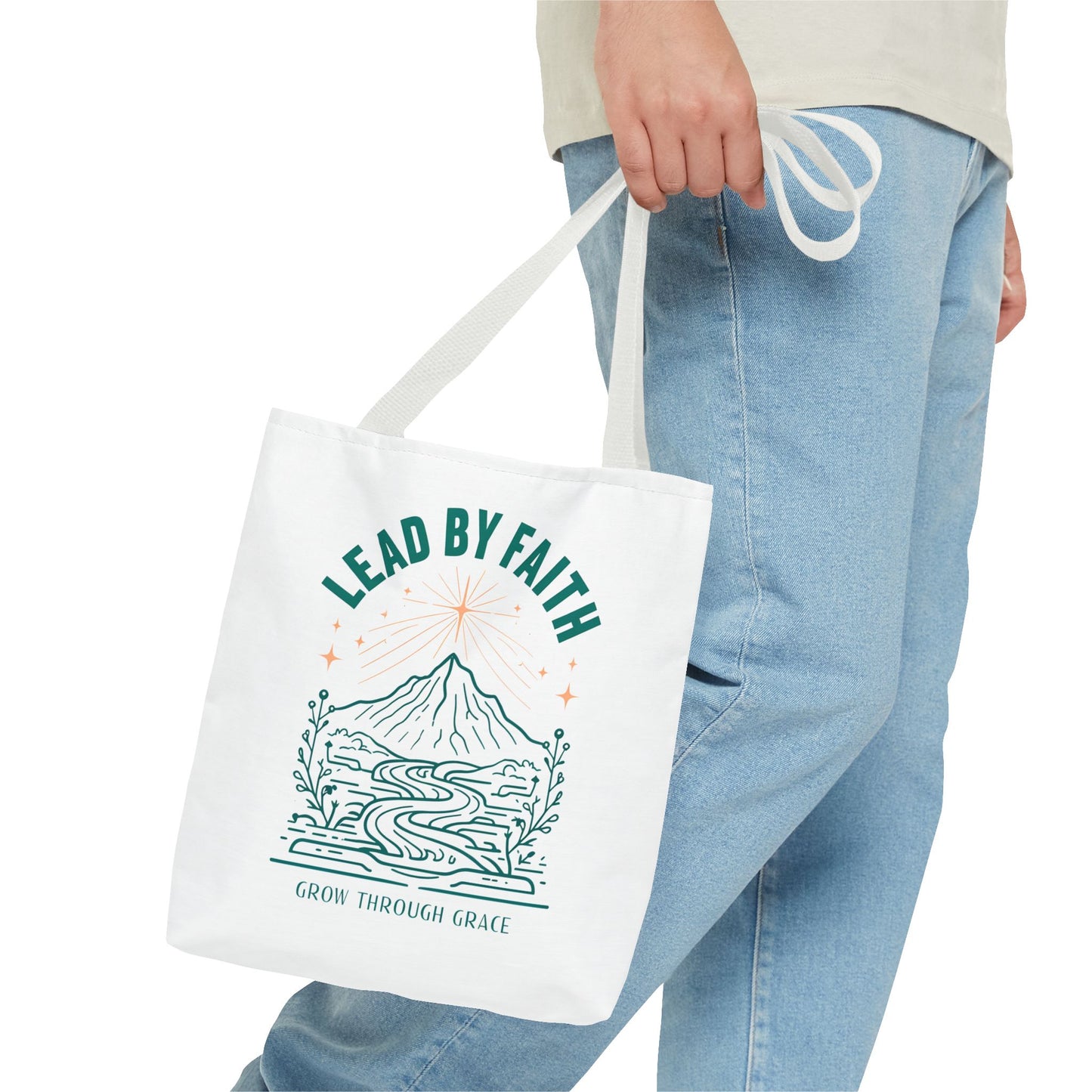 Lead by Faith Tote Bag β Durable Canvas Bag for Everyday Use