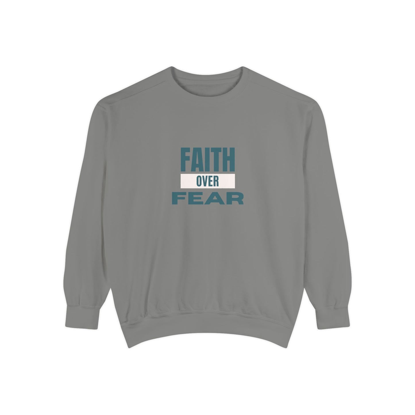 Faith over Fear Unisex Heavyweight Sweatshirt – Soft, Warm & Durable for Everyday Comfort