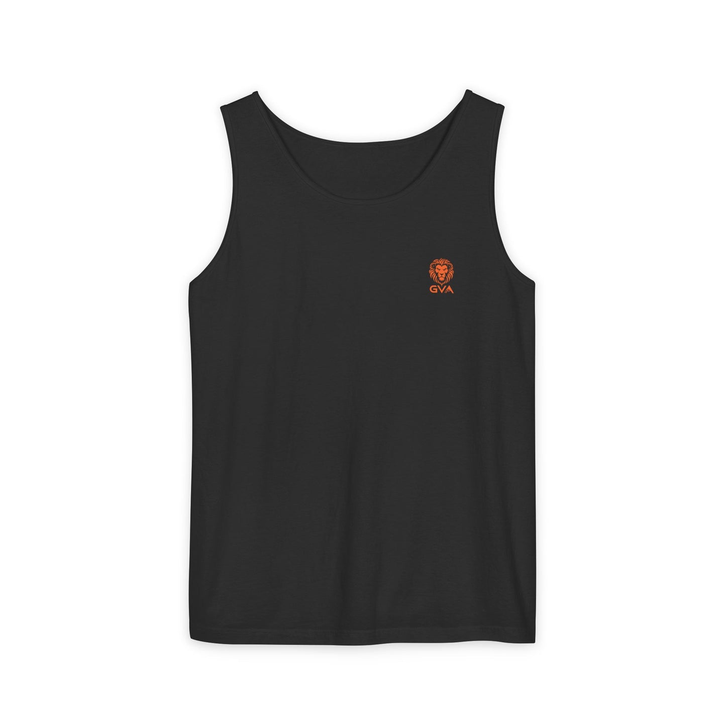 Good Vibes Alpha Orange Unisex Garment-Dyed Tank Top – Summer Style, Casual Wear, Gifts for Him, Athleisure, Relaxed Fit