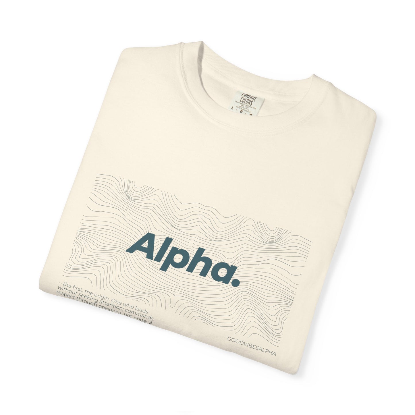 Alpha Waves Unisex Garment-Dyed T-Shirt – Streetwear-Inspired Casual Tee, Soft Fit, Everyday Outfit, Gift for Him or Her