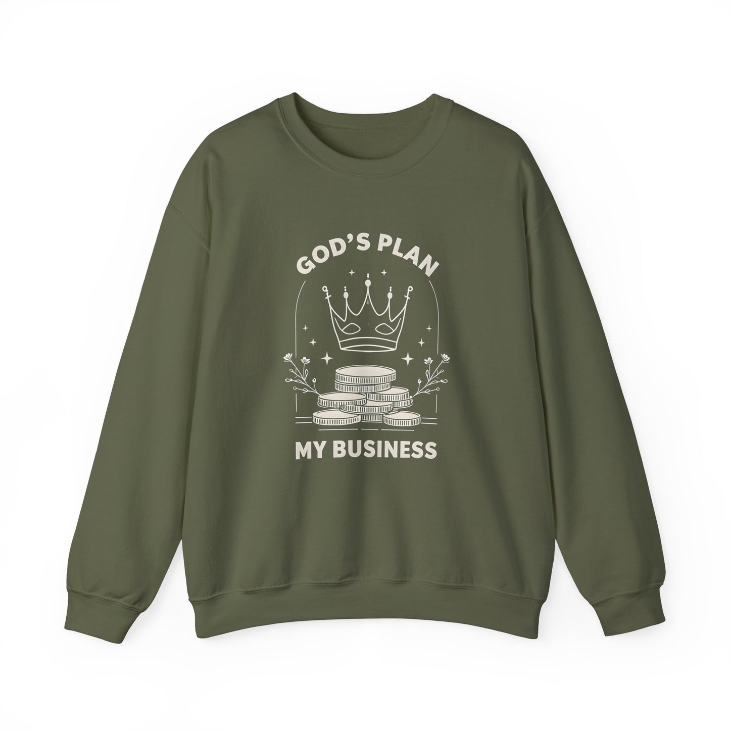 God's Plan Crewneck Sweatshirt – Soft & Cozy Unisex Pullover with Faith-Inspired Design for Casual & Everyday Wear