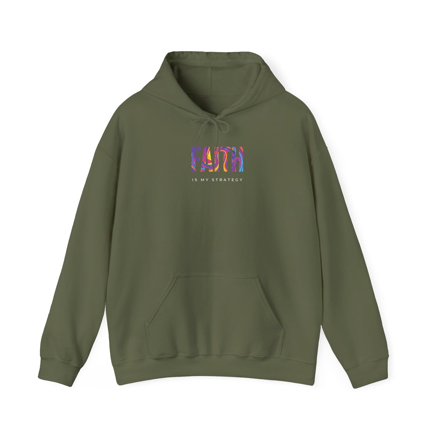 Faith Is My Strategy Hoodie – Soft & Cozy Unisex Pullover for Casual & Streetwear Style