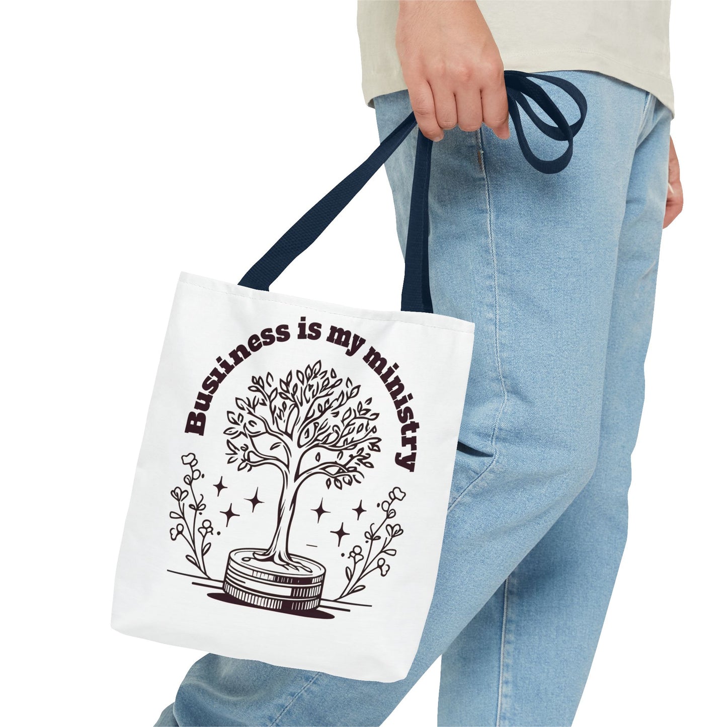 Business is My Ministry Tote Bag β Durable Canvas Bag with Faithful Entrepreneurship Design for Everyday Use