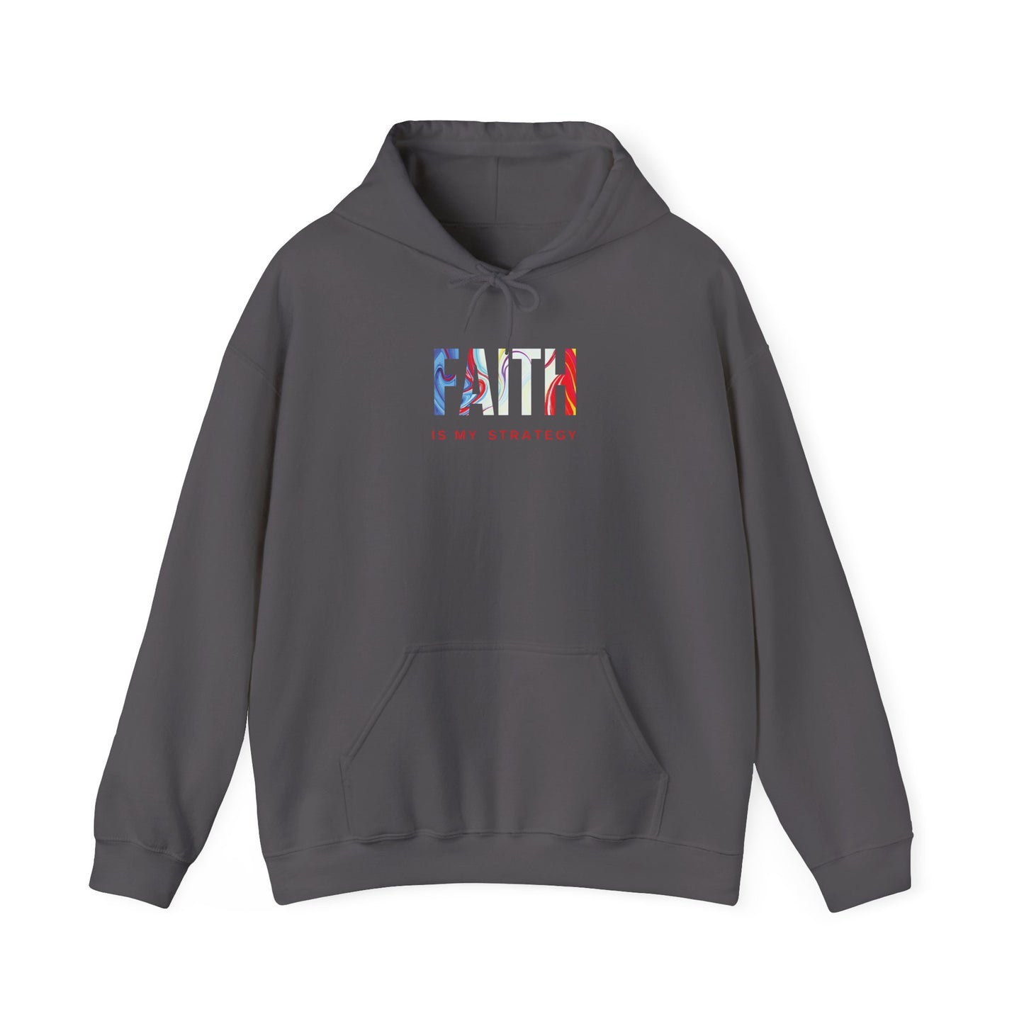 Faith Is My Strategy Hoodie – Soft & Cozy Unisex Pullover for Casual & Streetwear Style
