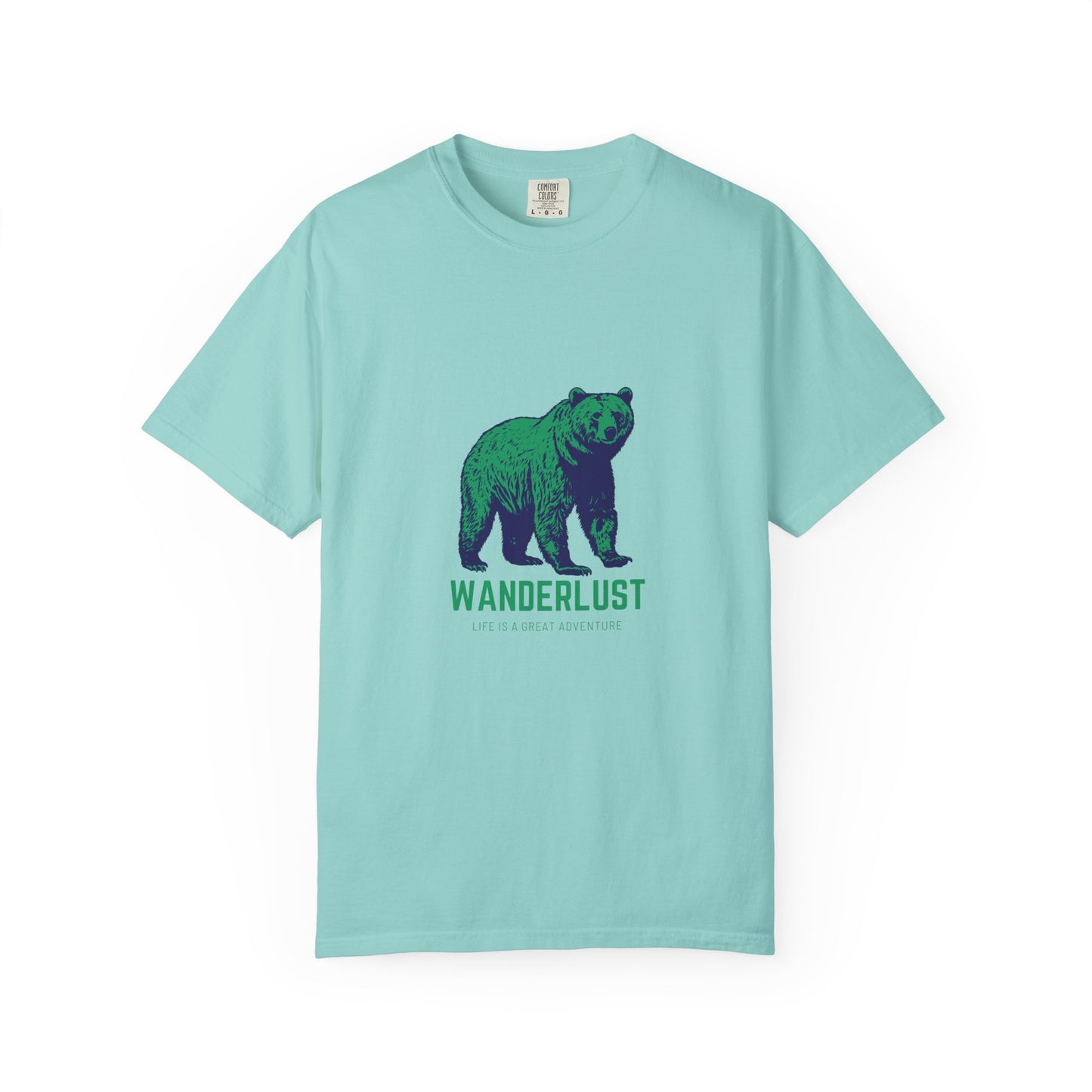 Wanderlust (Green) Unisex Garment-Dyed T-Shirt – Soft, Durable & Comfortable Everyday Wear