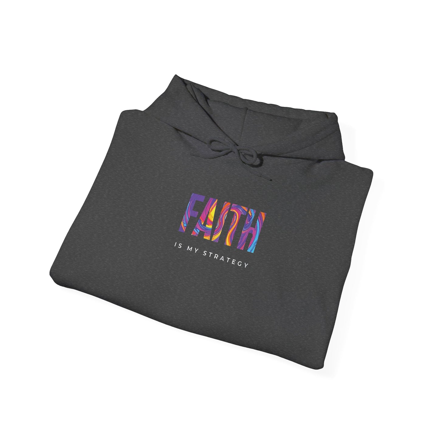 Faith Is My Strategy Hoodie – Soft & Cozy Unisex Pullover for Casual & Streetwear Style