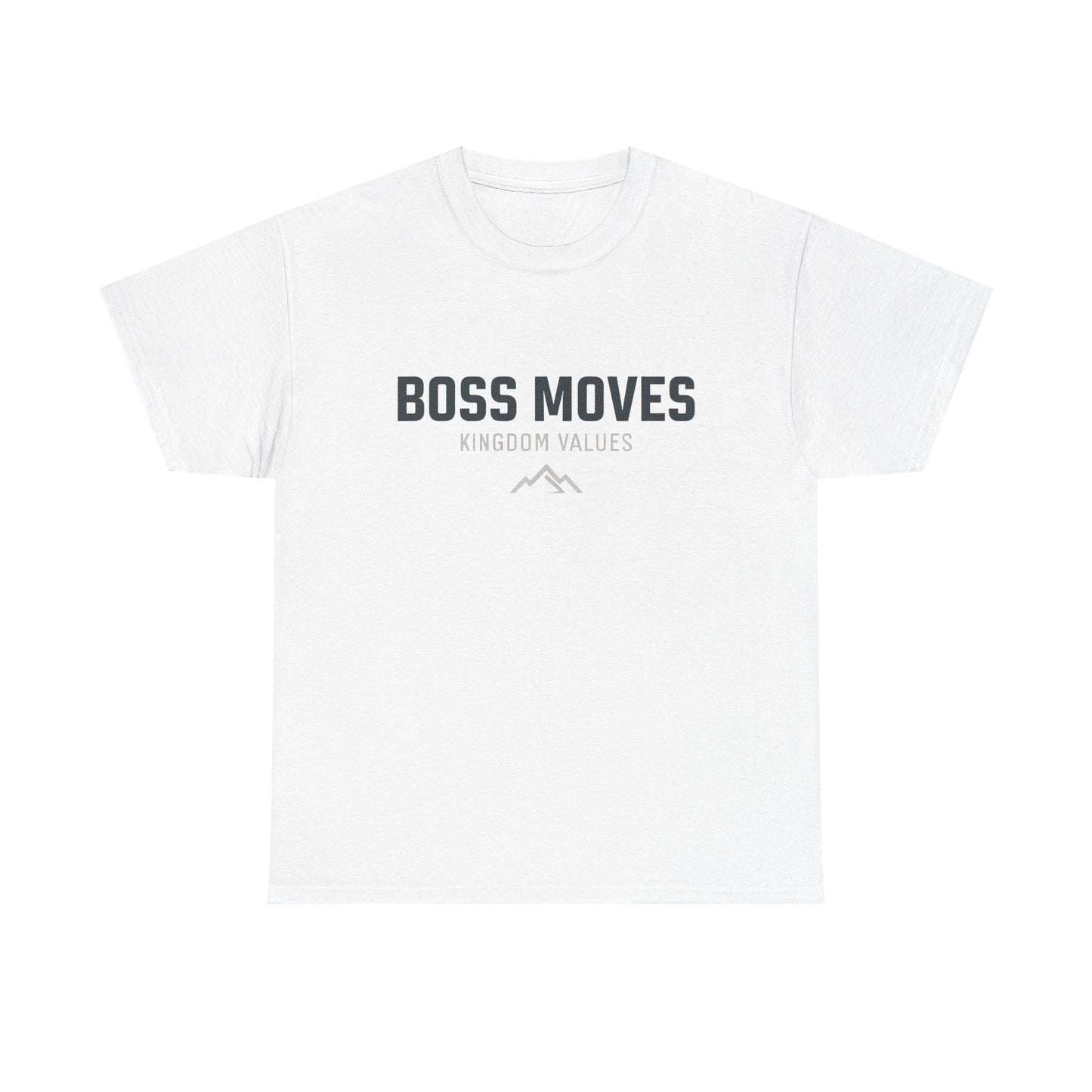 Boss Moves Heavy Cotton T-Shirt β Kingdom Values Unisex Tee for Casual & Everyday Wear