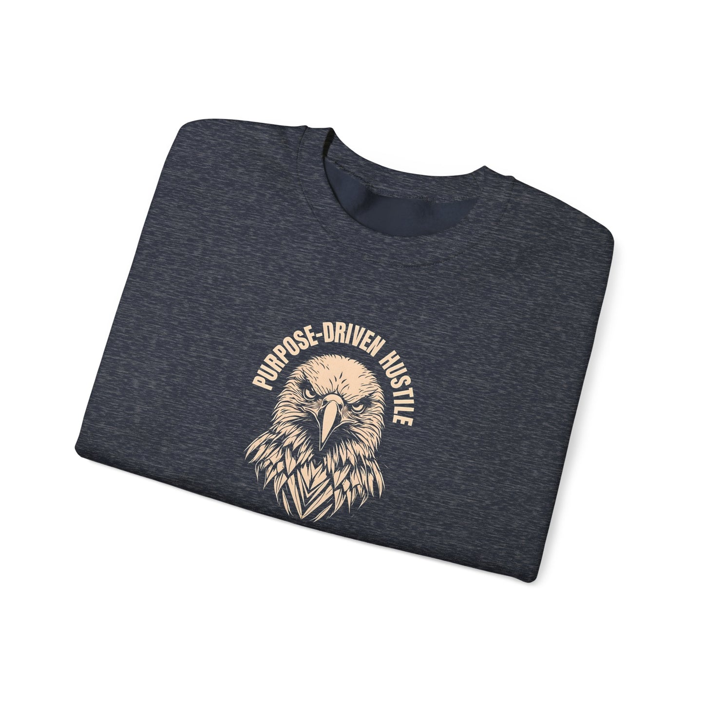 Purpose-Driven Hustle Crewneck Sweatshirt – 50/50 Cotton-Poly Blend, Classic Fit, Durable & Comfortable