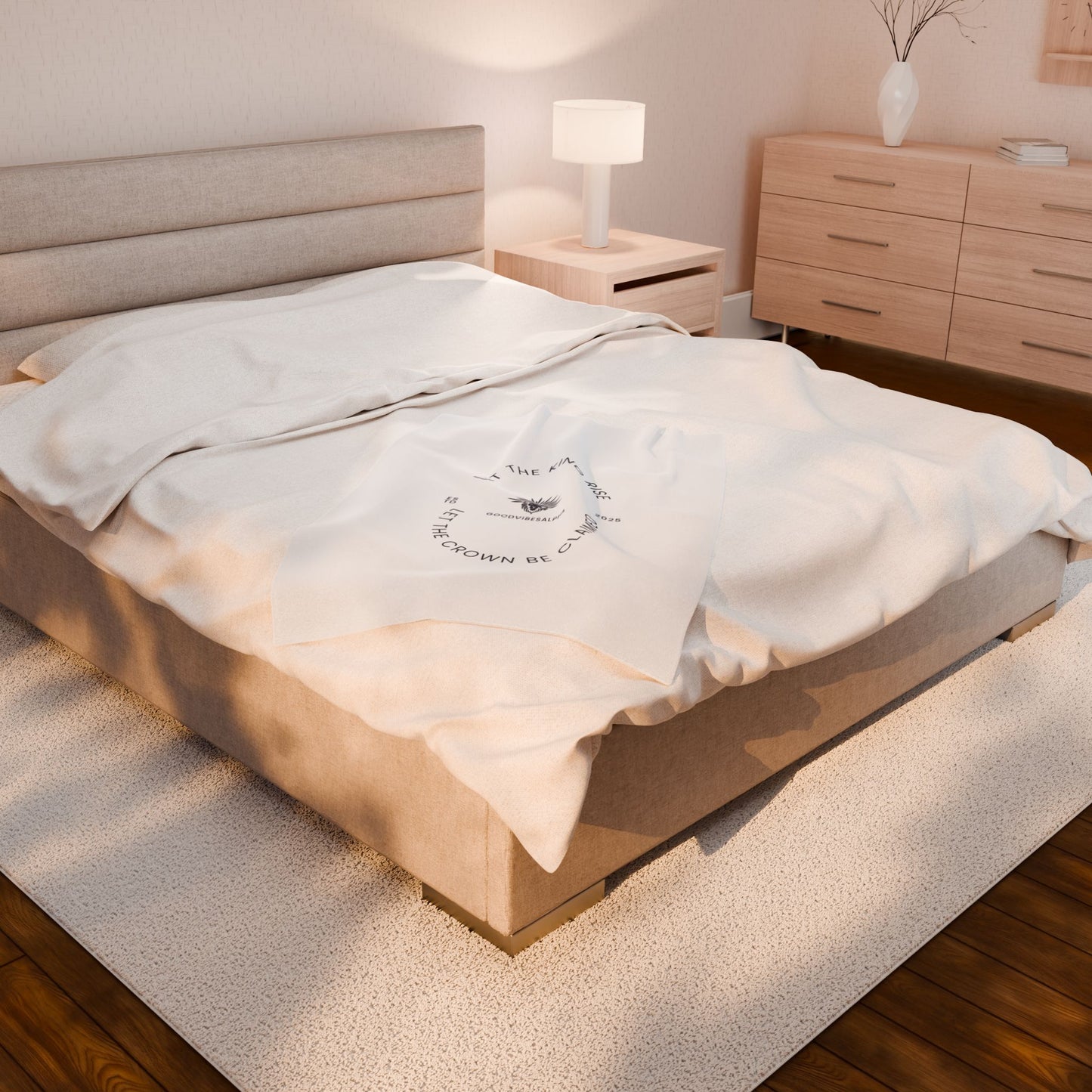 Let The King Rise Plush Blanket (GOB) | Cozy Home Decor, Relaxation Blanket