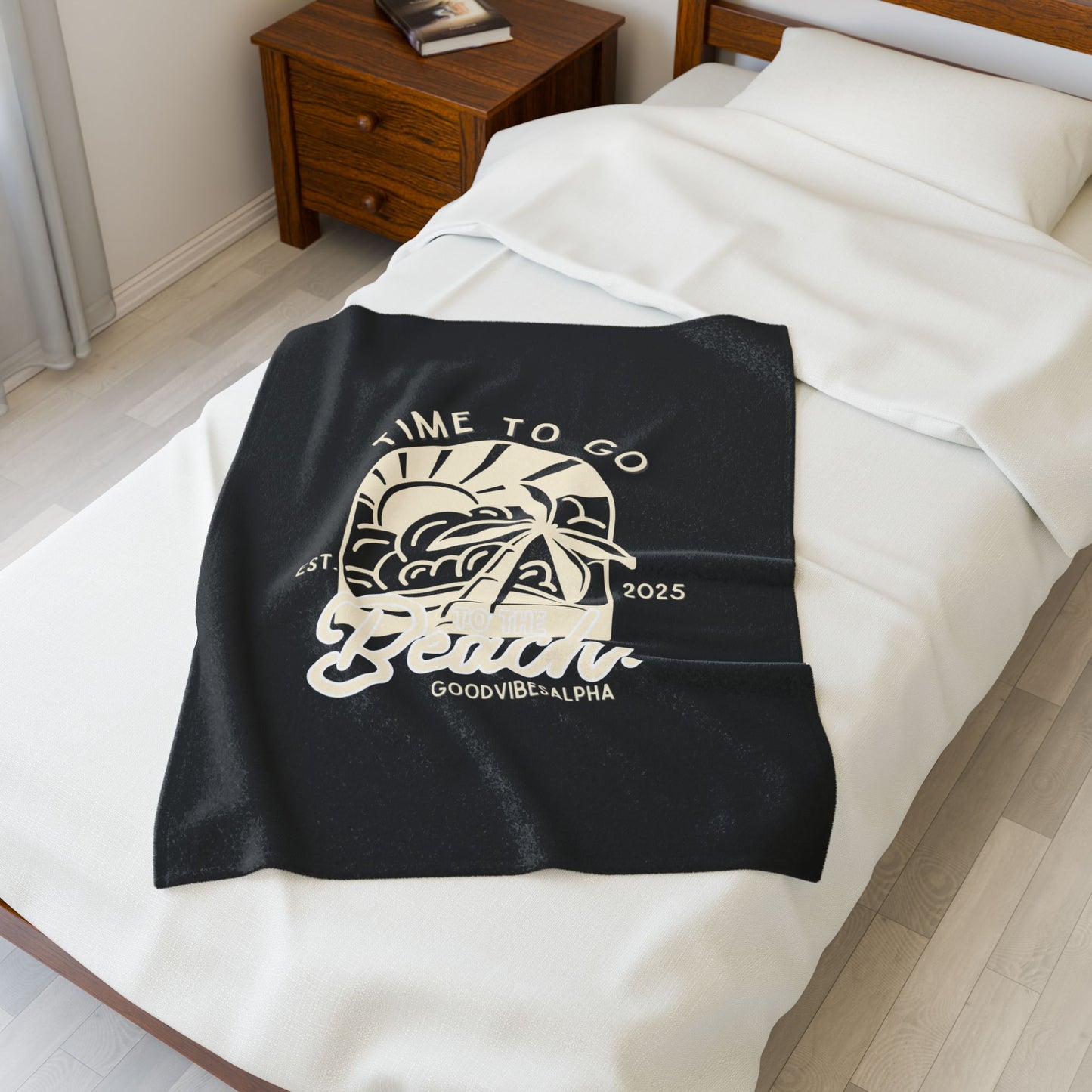 Beach Time Plush Blanket (IOB) | Cozy Home Decor, Relaxation Blanket