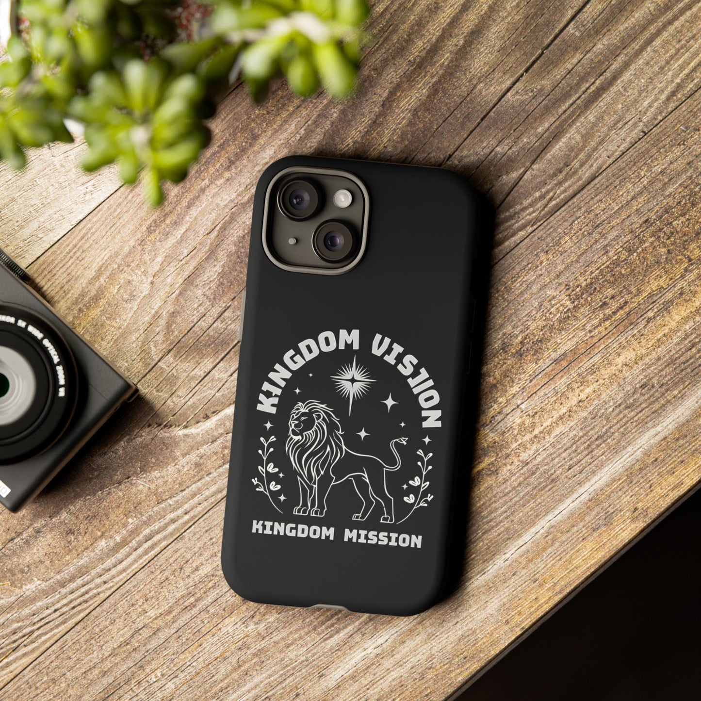 Kingdom Vision Phone Case - Inspirational Lion Design for iPhone 12 to iPhone 16
