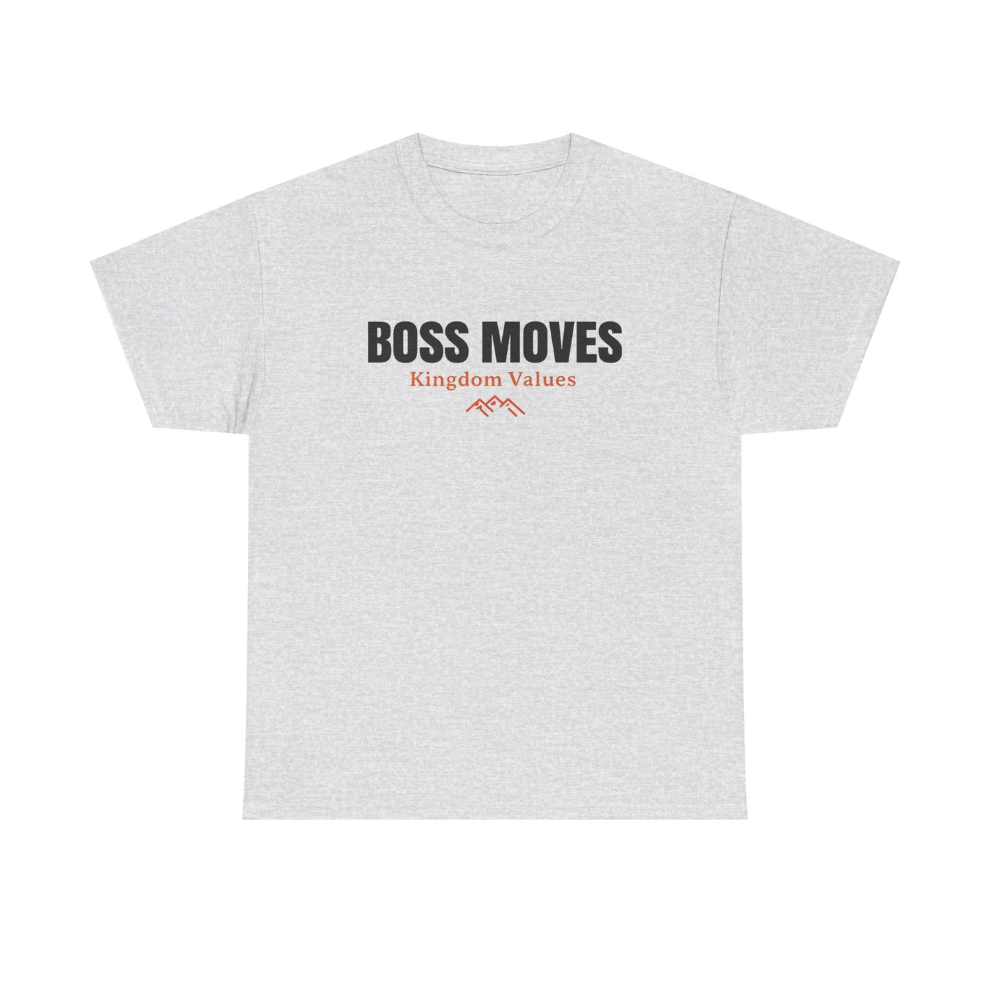 Boss Moves Heavy Cotton T-Shirt β Kingdom Values Unisex Tee for Casual & Everyday Wear