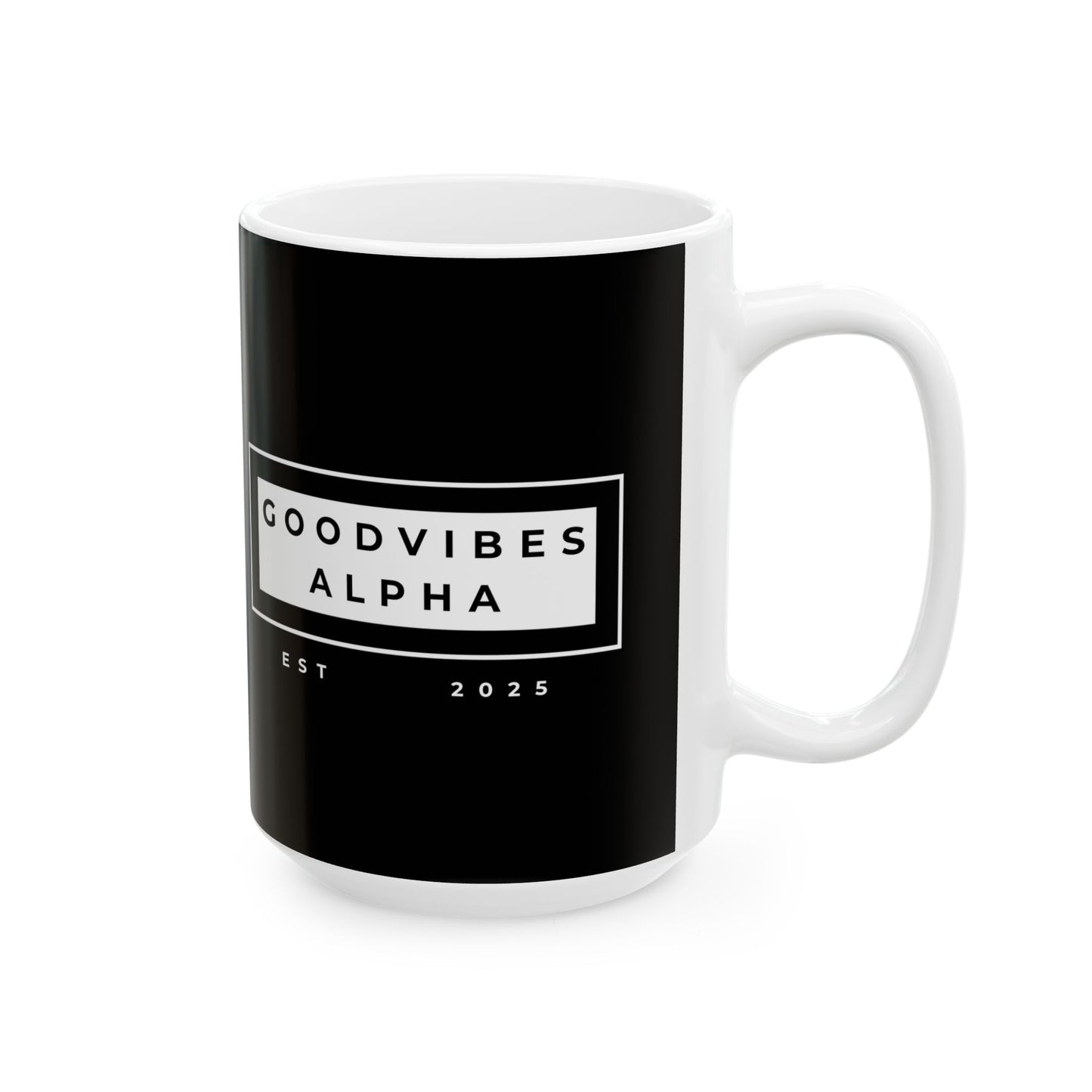 Ceramic Coffee Mug, GVA ESTD25 | Gift for Coffee Lovers, Office Decor,