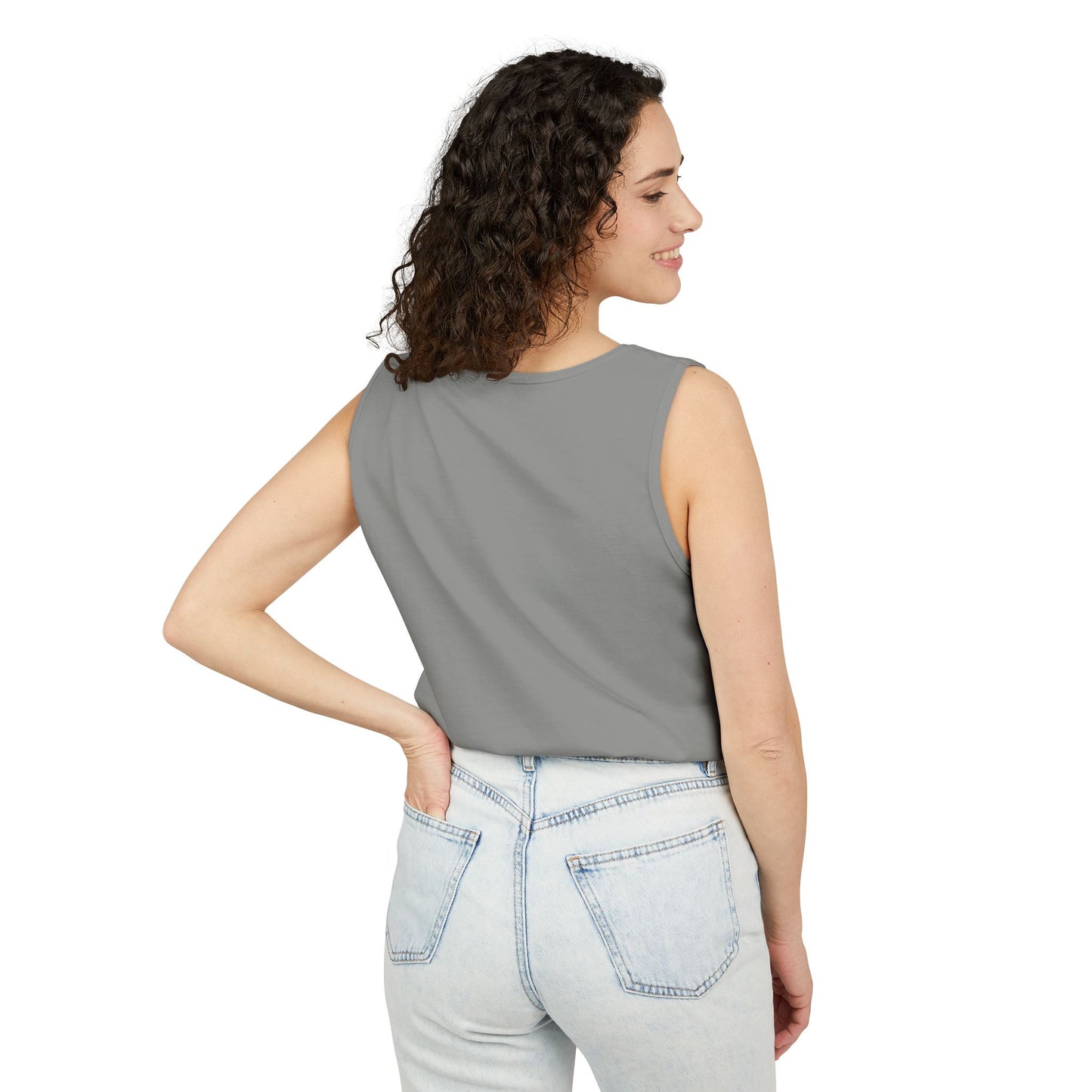 Alpha Waves (Ivory)Unisex Garment-Dyed Tank Top – Summer Fit for Beach Days, Relaxed Casual Wear, Travel Outfit