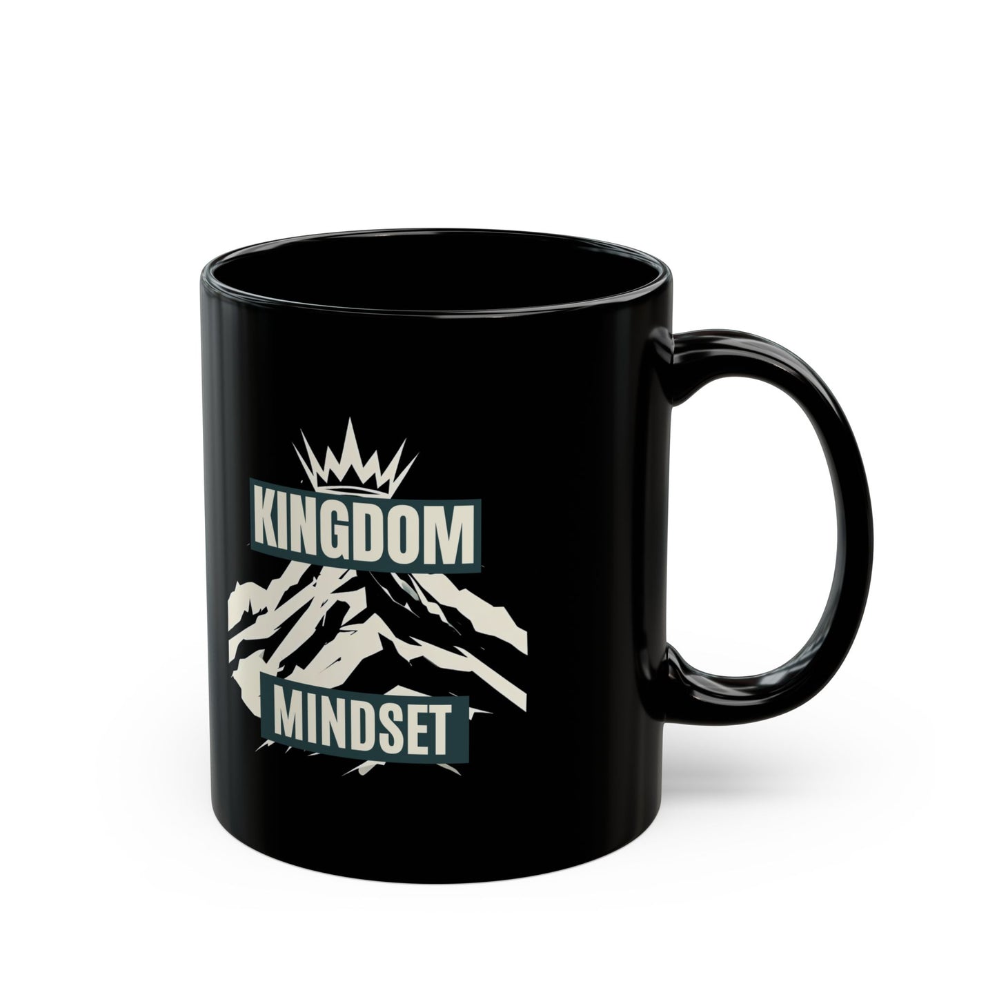Kingdom Mindset Black Ceramic Mug – 11oz & 15oz, Microwave & Dishwasher Safe