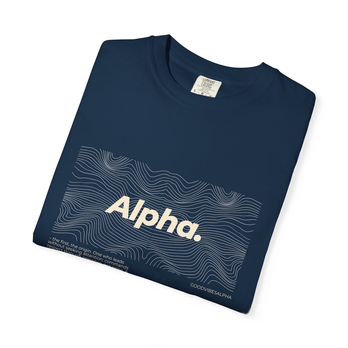 Alpha Waves (Ivory) Garment-Dyed T-Shirt – Streetwear-Inspired Casual Tee, Soft Fit, Everyday Outfit, Gift for Him or Her