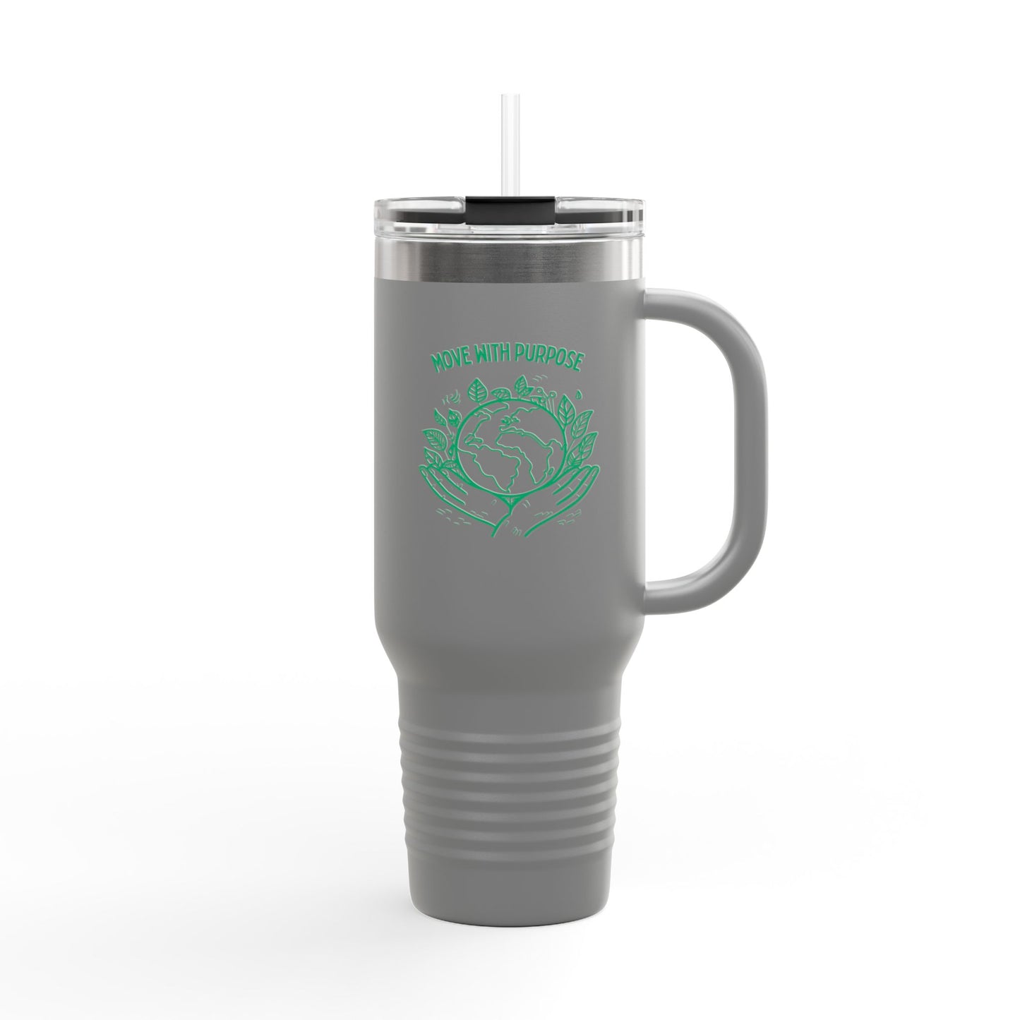 Move with Purpose Insulated Travel Mug – 40oz Stainless Steel, Leak-Proof & Double-Wall Insulated
