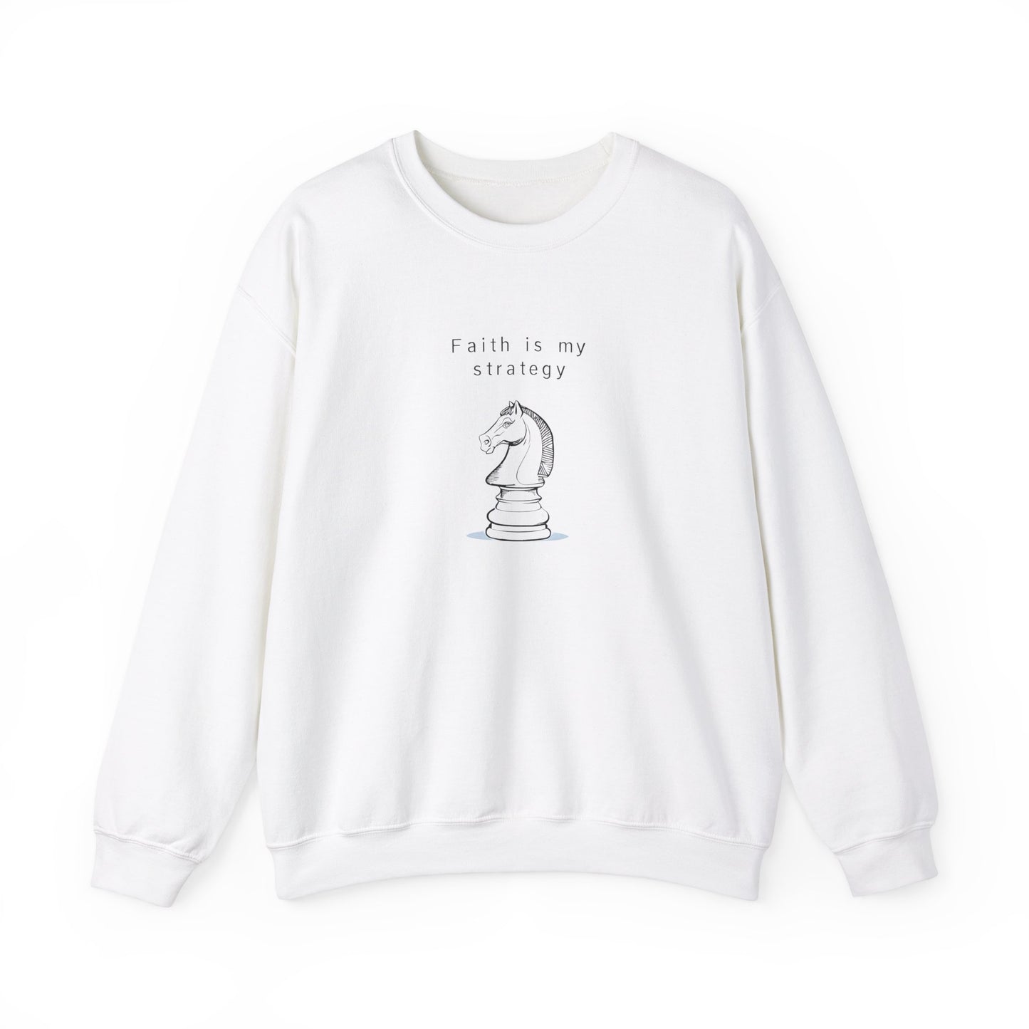Faith is My Strategy Crewneck Sweatshirt – Soft & Cozy Unisex Pullover for Casual & Streetwear Style