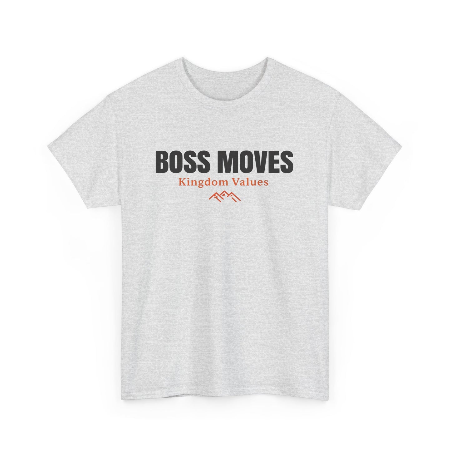 Boss Moves Heavy Cotton T-Shirt β Kingdom Values Unisex Tee for Casual & Everyday Wear