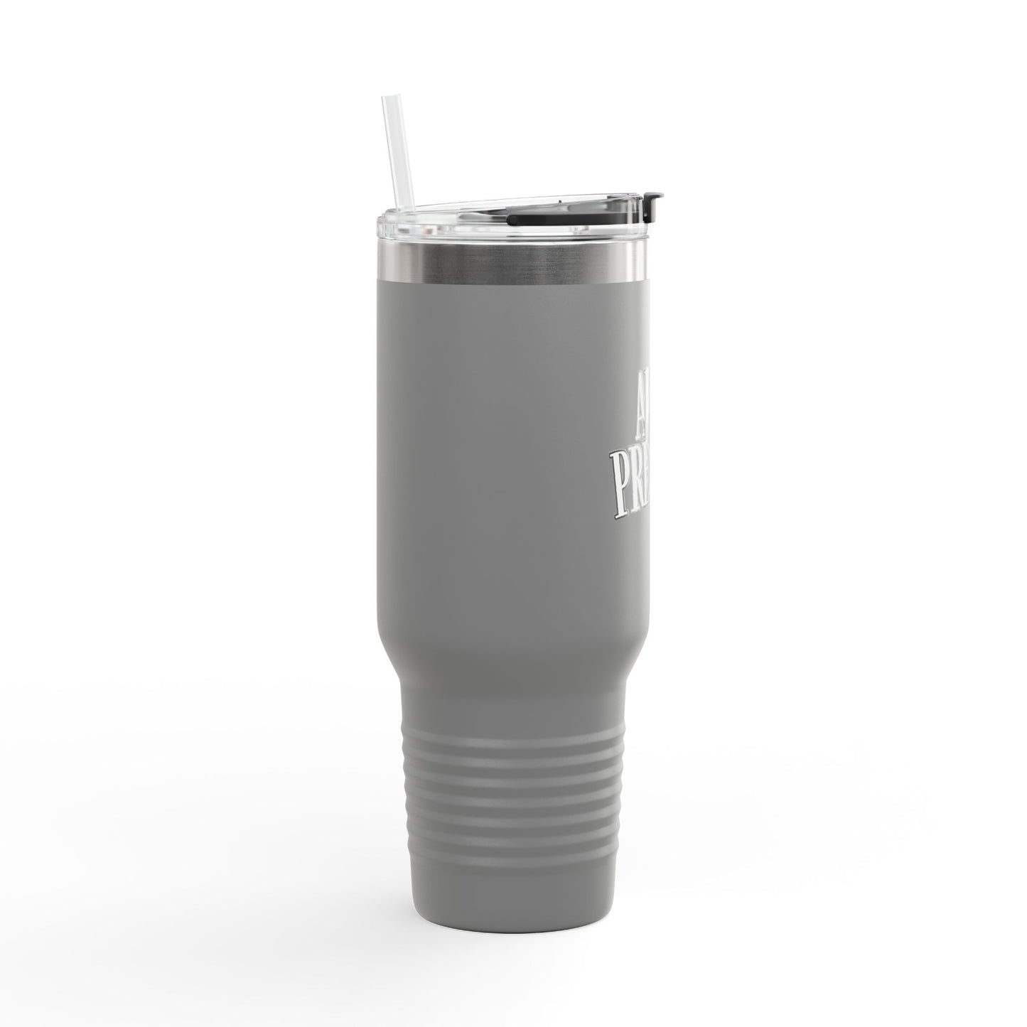 Alpha Presence Insulated Travel Mug 40oz | Coffee Tumbler, Tea Cup, Gift for Him Her, Road Trip Mug, Personalized