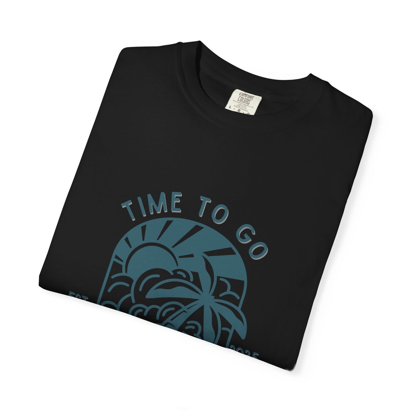 Beach Time Unisex T-Shirt – Garment-Dyed Retro Tee for Summer Trips, Vacations, Casual Wear, Travel Outfit