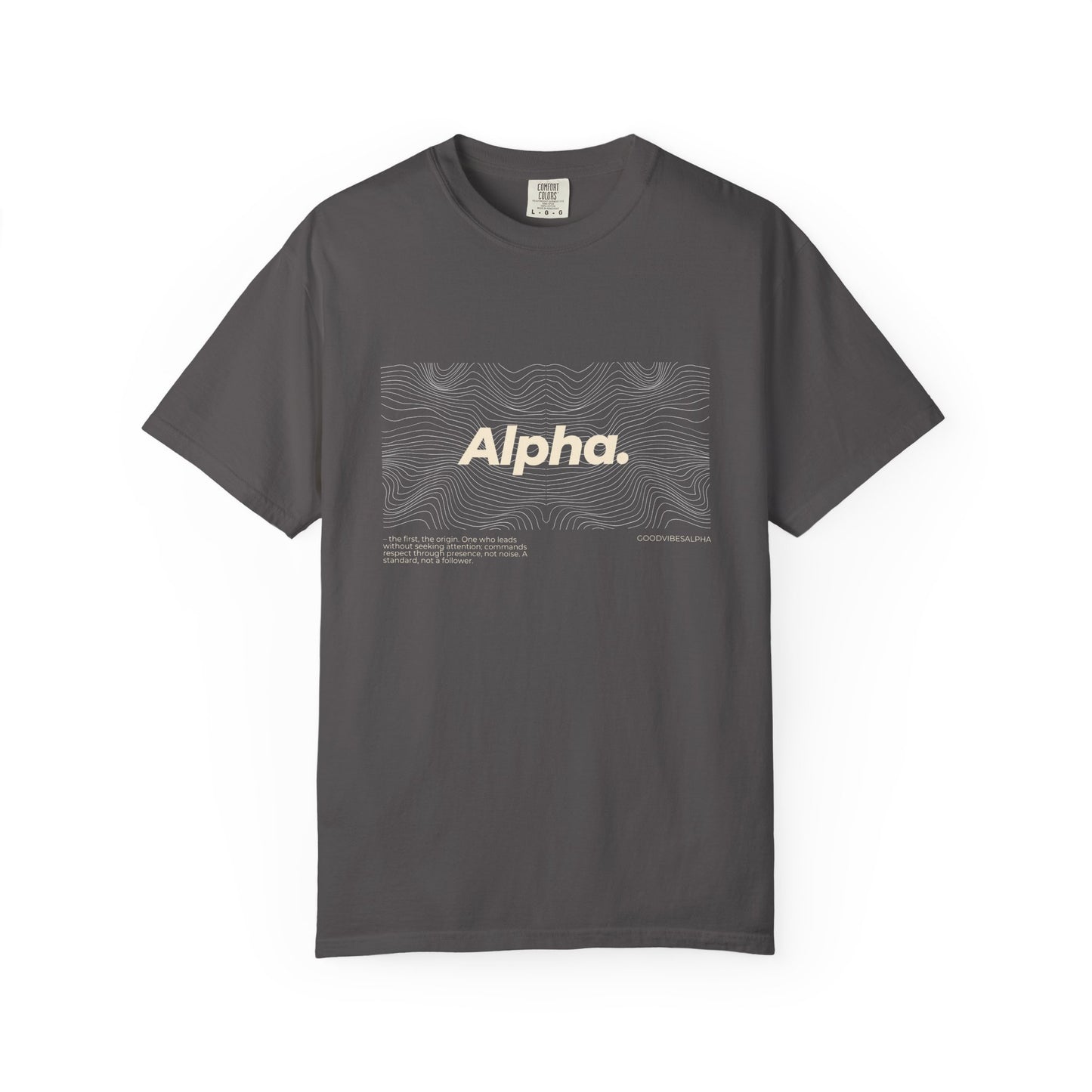 Alpha Waves (Ivory) Garment-Dyed T-Shirt – Streetwear-Inspired Casual Tee, Soft Fit, Everyday Outfit, Gift for Him or Her