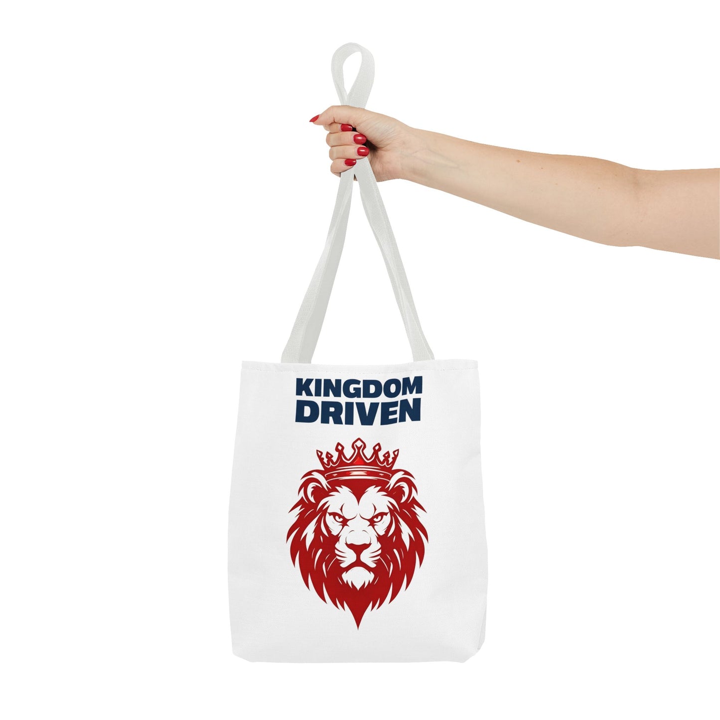 Kingdom Driven Lion Tote Bag β Durable Canvas Bag with Inspirational Design for Everyday Use
