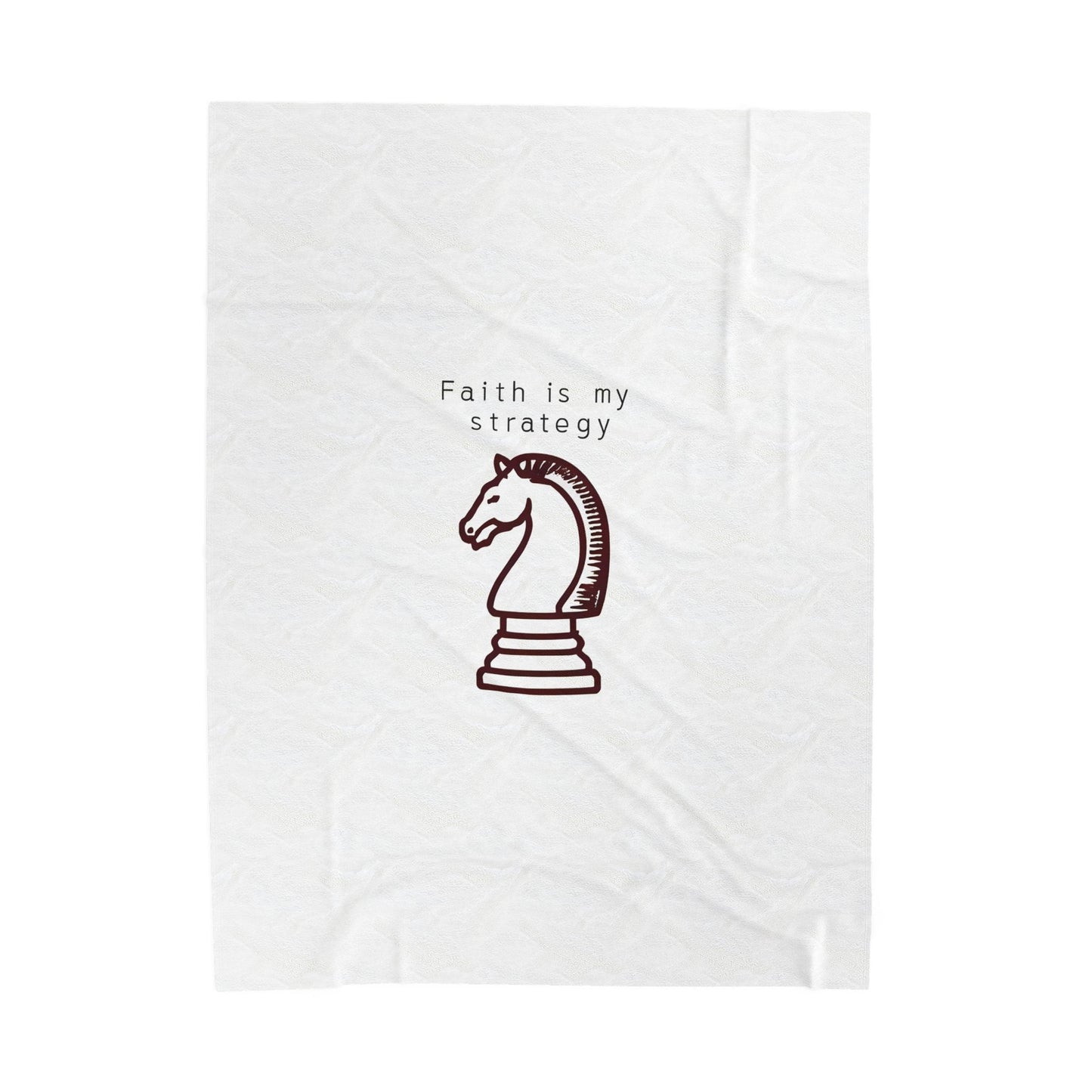 Faith is my Strategy Velveteen Plush Blanket – Ultra-Soft, Warm & Durable for Home & Gifts