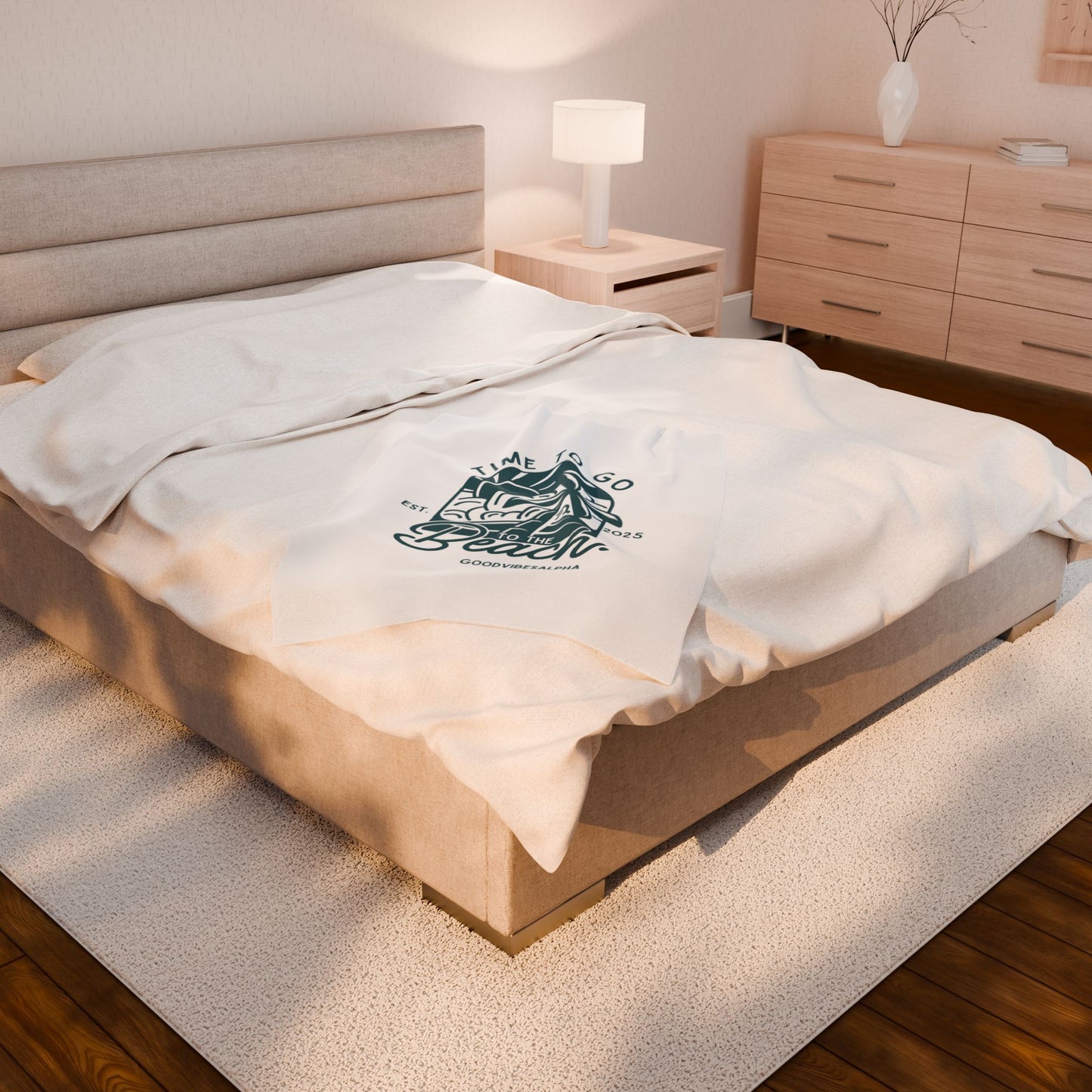 Beach Time Plush Blanket (TOW) | Cozy Home Decor, Relaxation Blanket