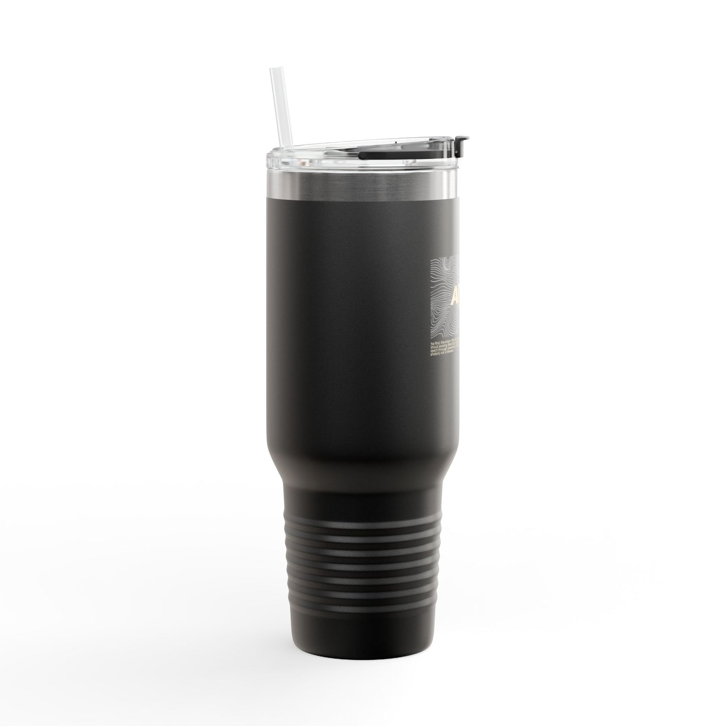 Alpha Waves Insulated Travel Mug 40oz | Coffee Tumbler, Tea Cup, Gift for Him Her, Road Trip Mug, Personalized