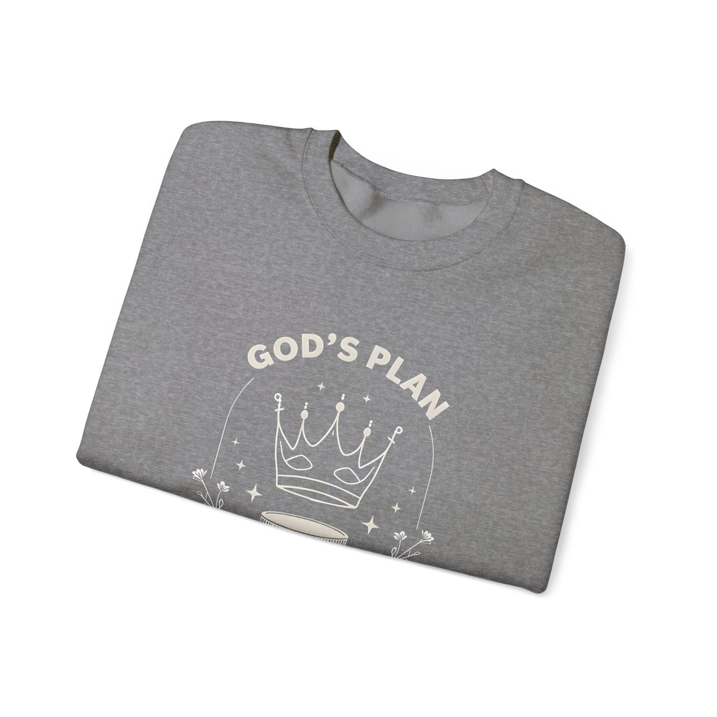 God's Plan Crewneck Sweatshirt – Soft & Cozy Unisex Pullover with Faith-Inspired Design for Casual & Everyday Wear