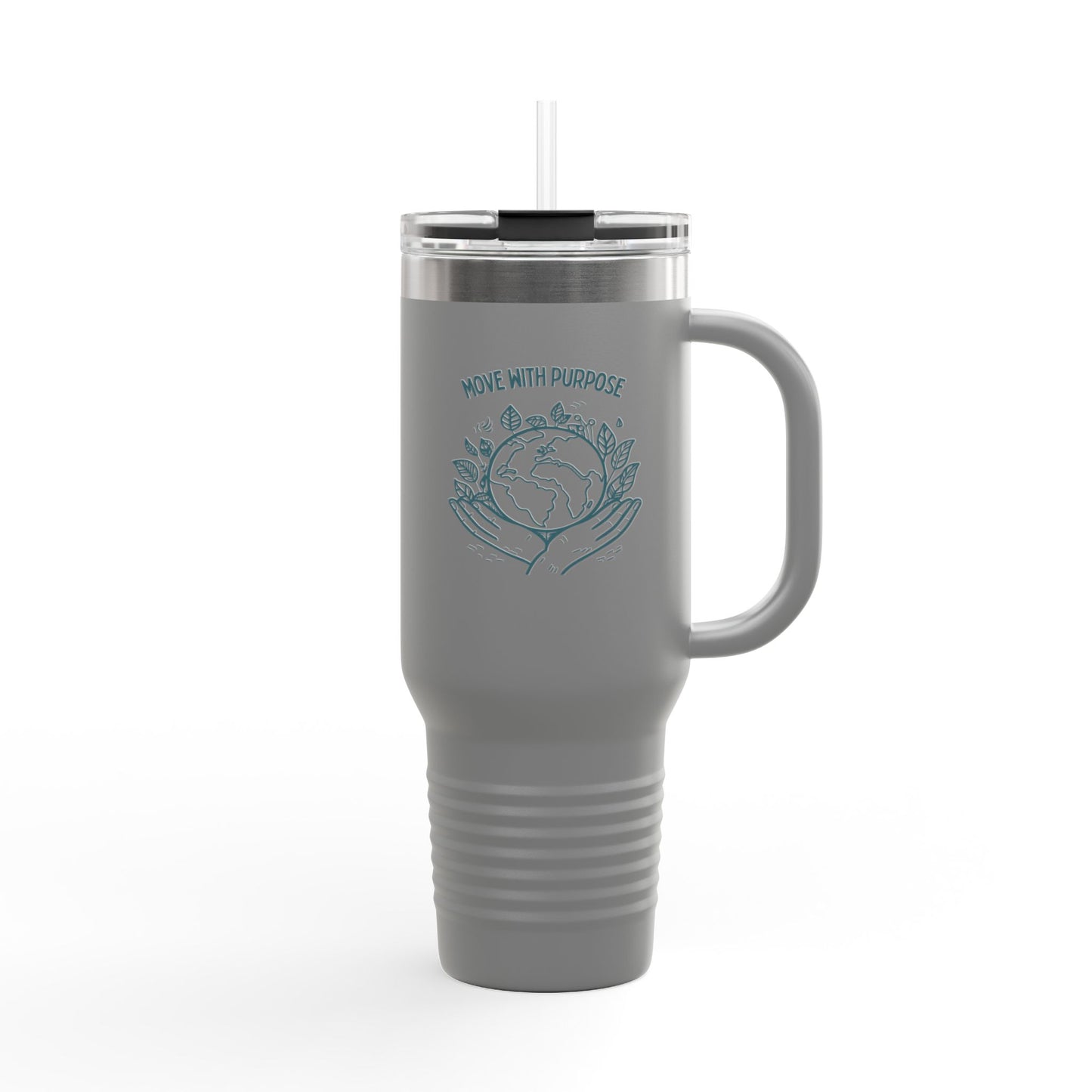 Move with Purpose Insulated Travel Mug – 40oz Stainless Steel, Leak-Proof & Double-Wall Insulated