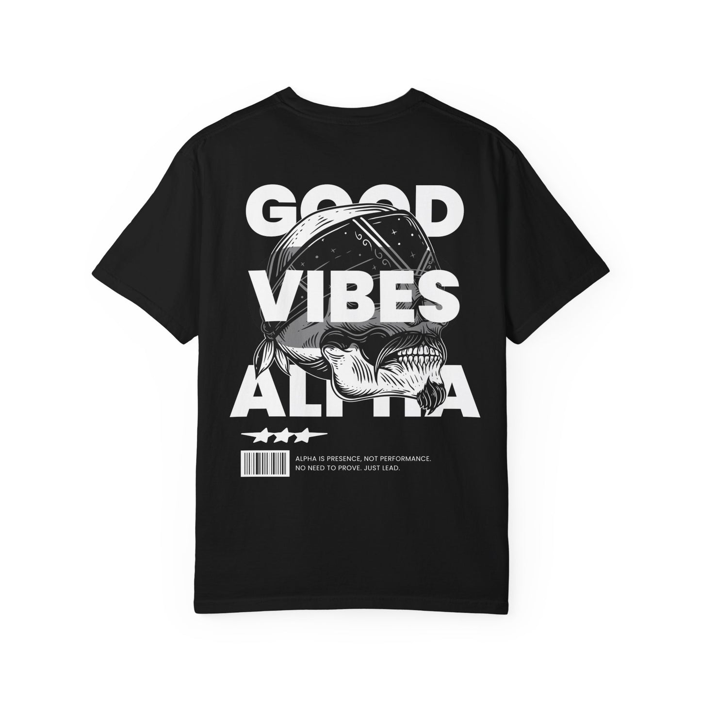 GVA Alpha Presence Unisex T-Shirt – Soft Garment-Dyed Cotton Tee for Festivals, Chill Days, Gifts, and Summer Vibes