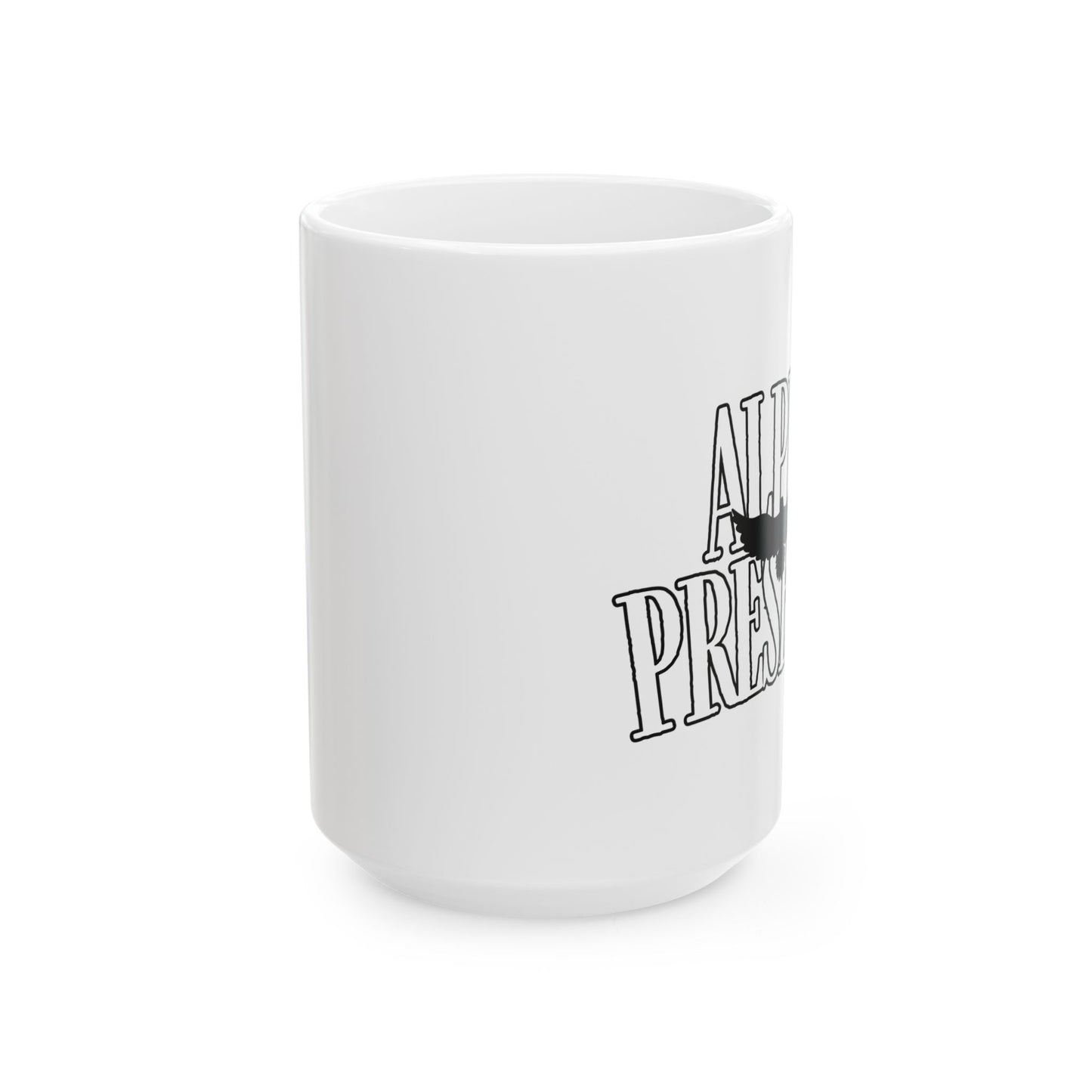 Ceramic Coffee Mug, Alpha Presence (TOW) | Gift for Coffee Lovers, Office Decor,