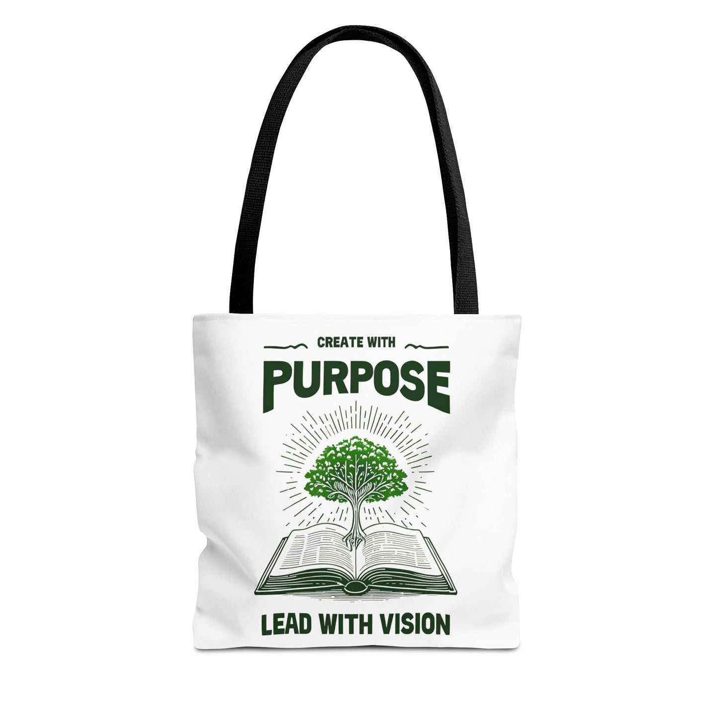 Create With Purpose Tote Bag β Durable Canvas Bag with Inspirational Tree and Vision Design for Everyday Use