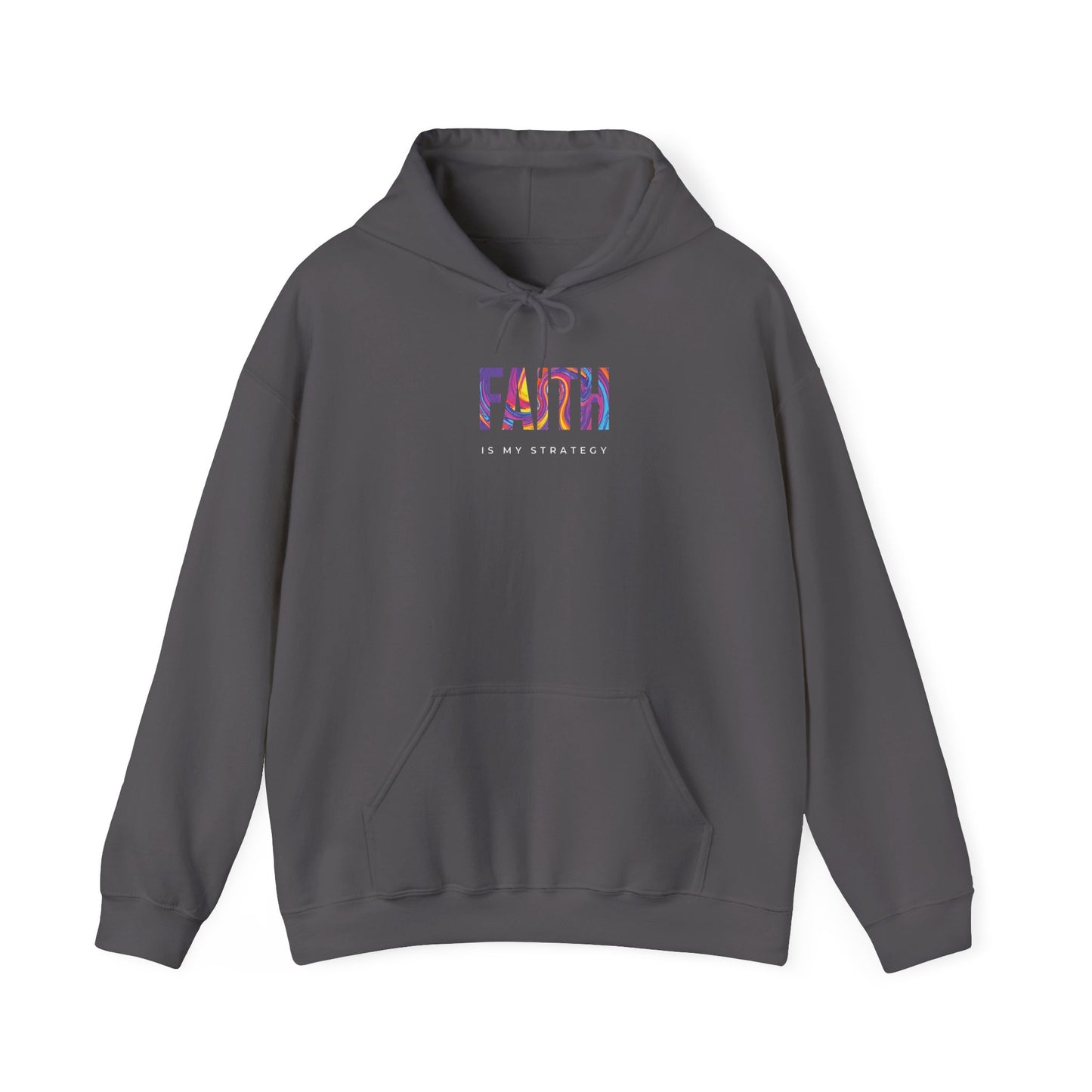 Faith Is My Strategy Hoodie – Soft & Cozy Unisex Pullover for Casual & Streetwear Style