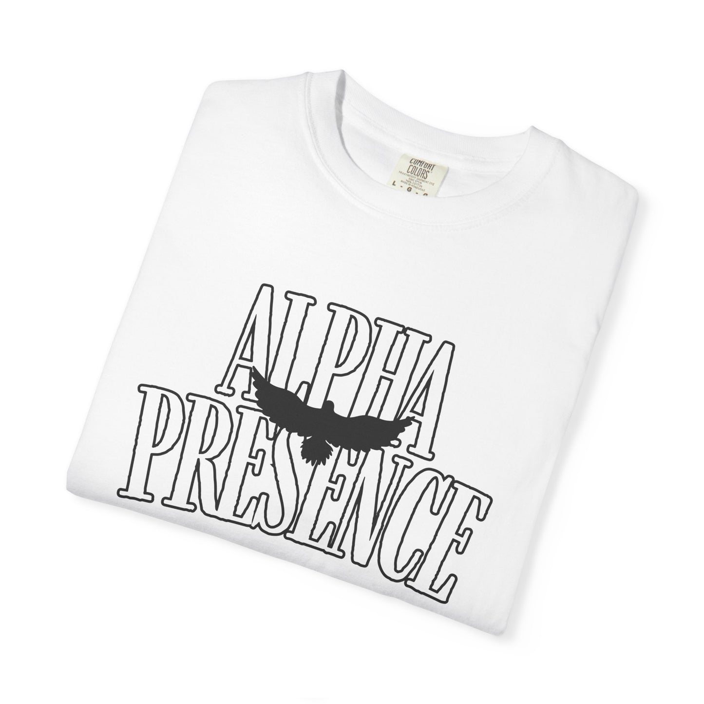 Alpha Presence Unisex Garment-Dyed T-Shirt – Casual Everyday Fit, Streetwear Vibes, Gift for Him or Her, Soft Cotton