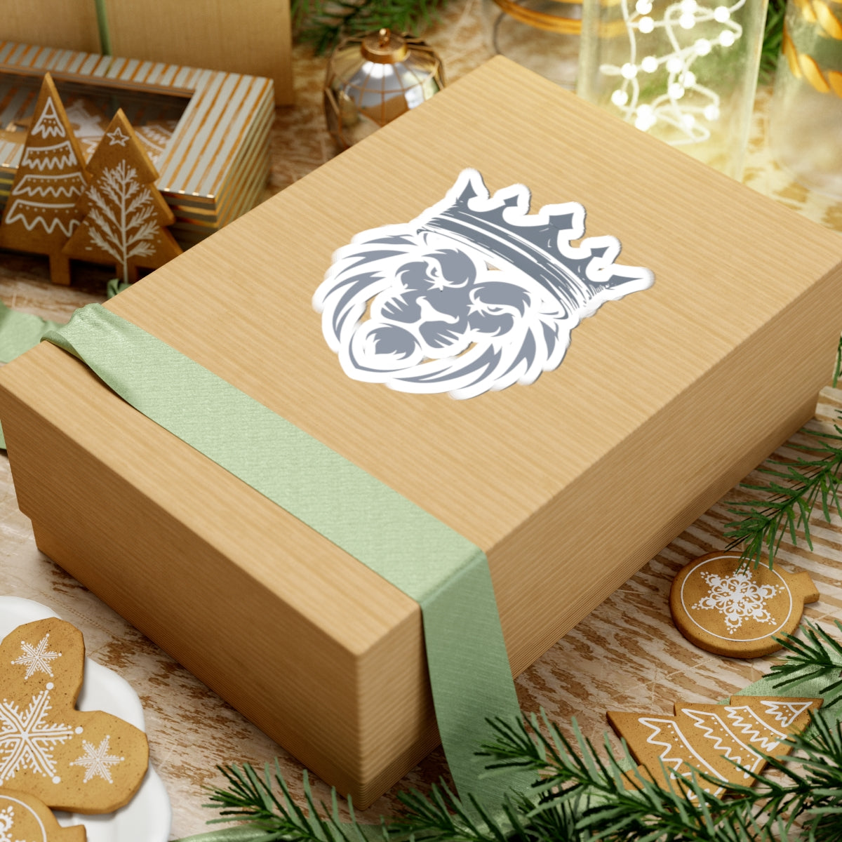 Lion Design Sticker – Durable Kiss-Cut, Glossy Finish, Scratch-Resistant