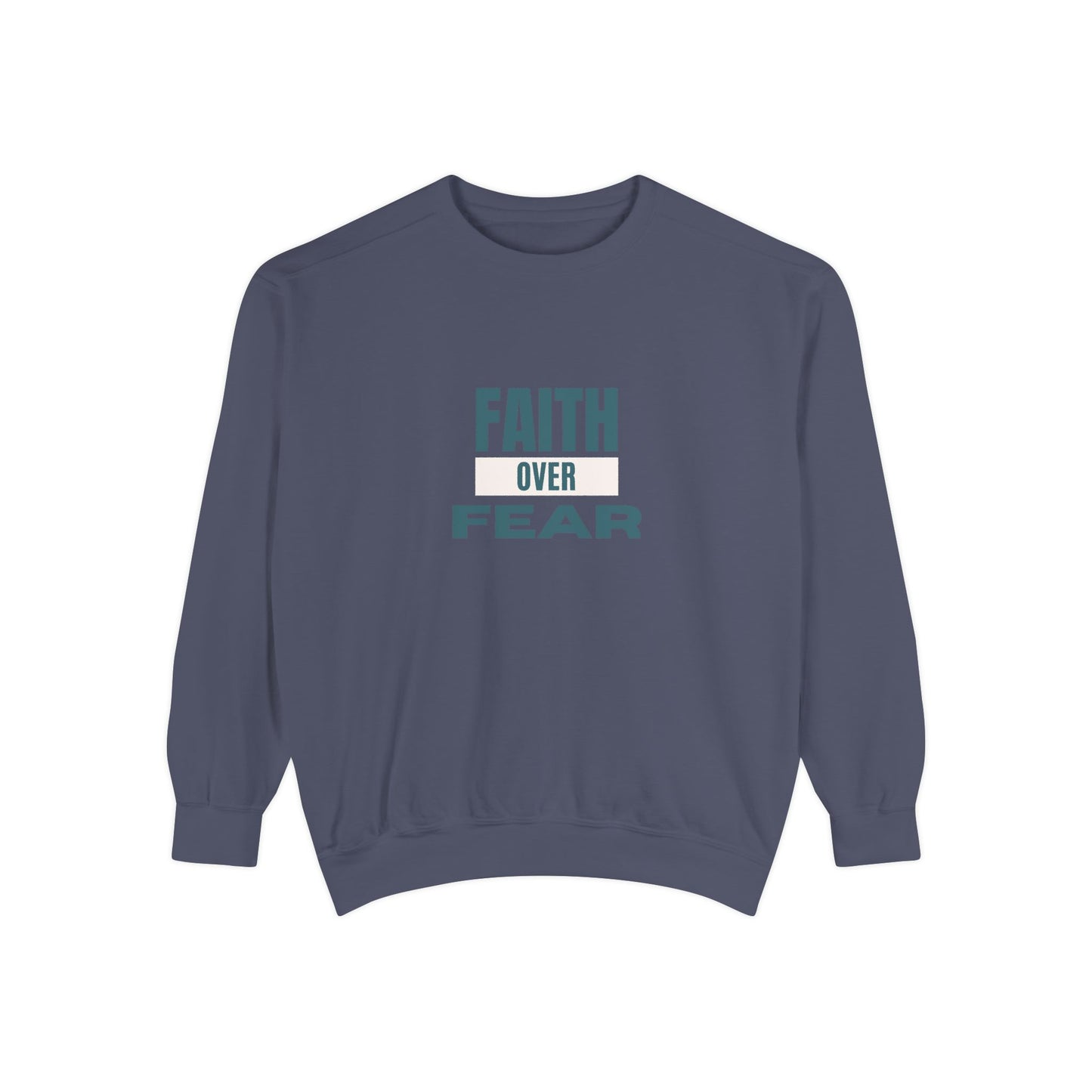Faith over Fear Unisex Heavyweight Sweatshirt – Soft, Warm & Durable for Everyday Comfort