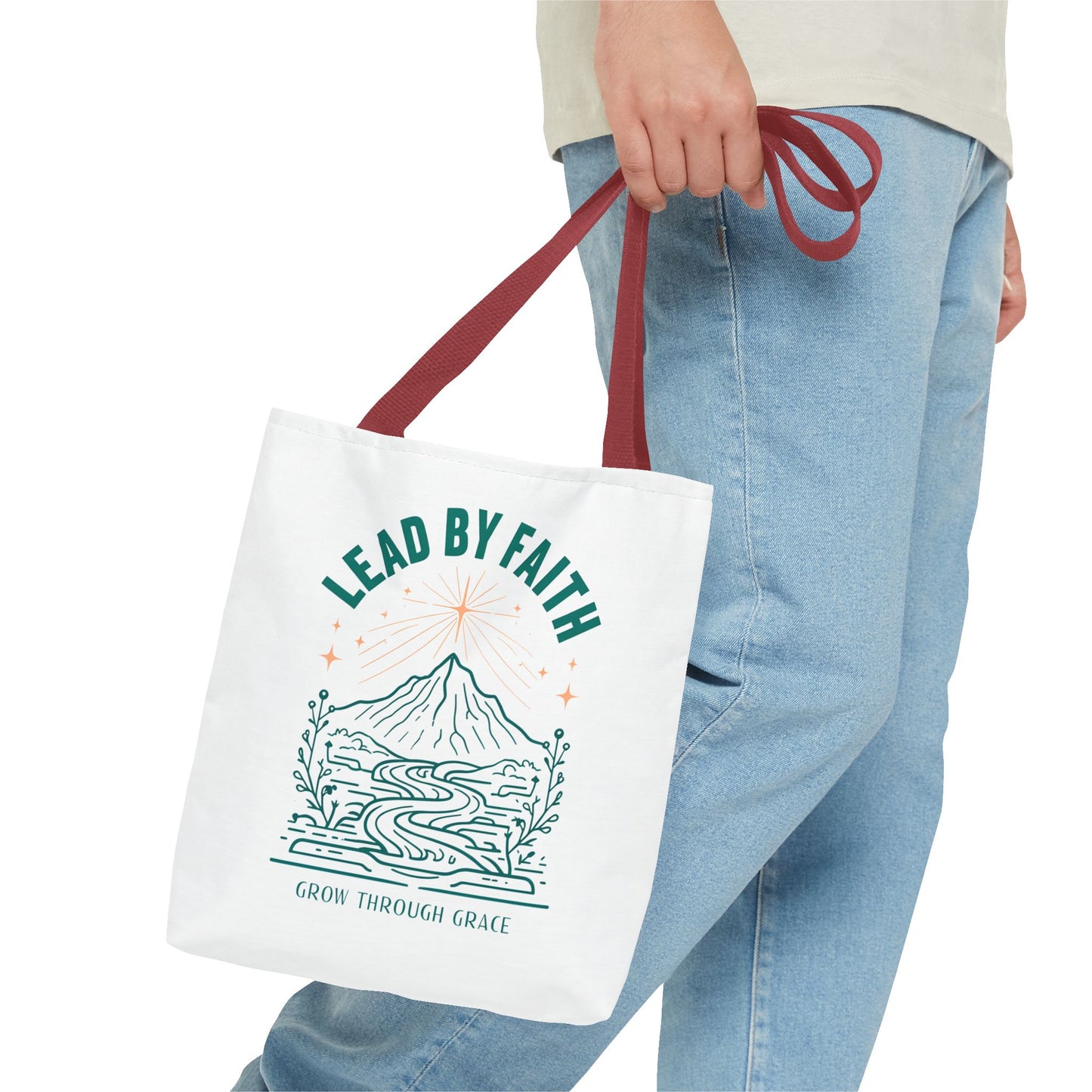 Lead by Faith Tote Bag β Durable Canvas Bag for Everyday Use