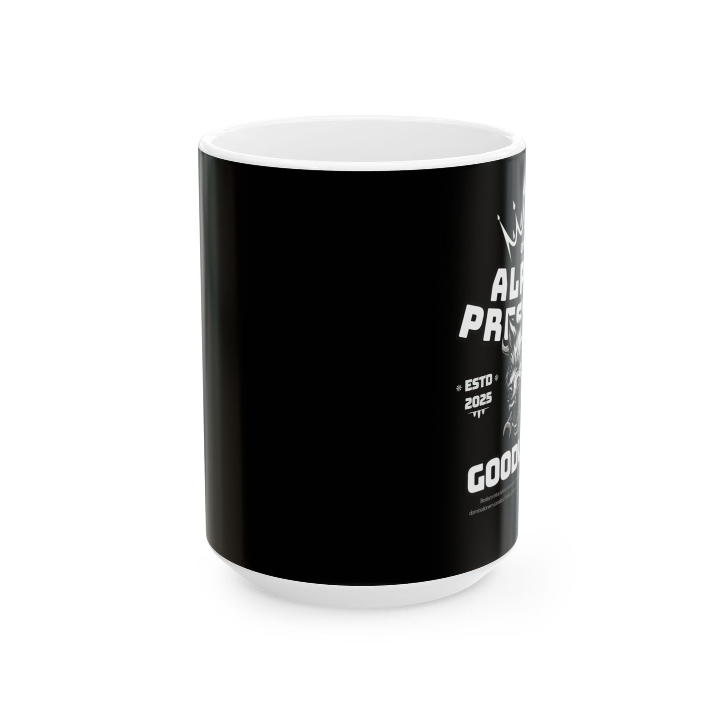 Ceramic Coffee Mug, Alpha Presence (Wolf) | Gift for Coffee Lovers, Office Decor,
