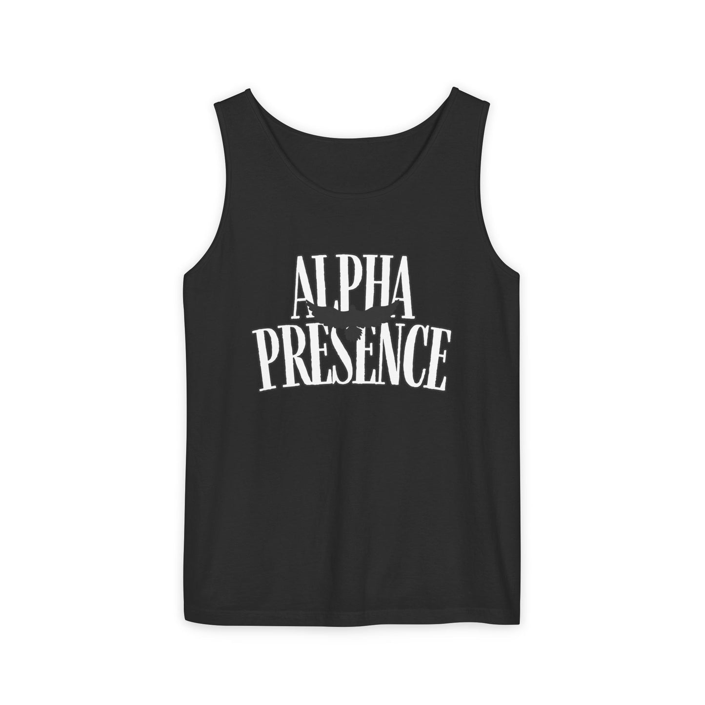 Alpha Presence Unisex Garment-Dyed Tank Top – Summer Style, Casual Wear, Gifts for Him, Athleisure, Relaxed Fit