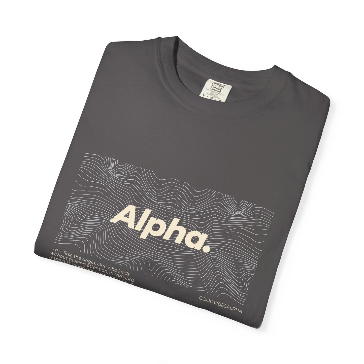 Alpha Waves (Ivory) Garment-Dyed T-Shirt – Streetwear-Inspired Casual Tee, Soft Fit, Everyday Outfit, Gift for Him or Her