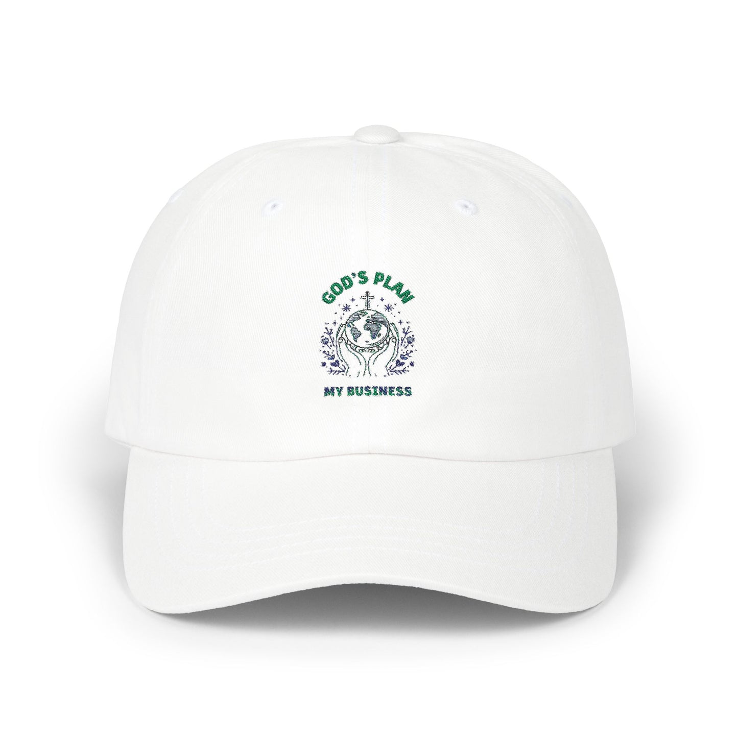 God's Plan Crown Dad Cap – Classic Adjustable Baseball Hat with Faith-Inspired Design for Casual & Streetwear Style