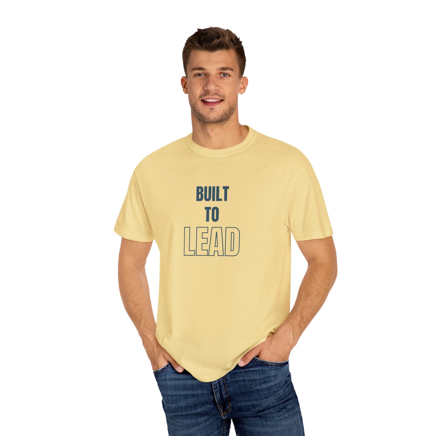 Built to Lead Unisex Garment-Dyed T-Shirt – Soft, Durable & Comfortable Everyday Wear
